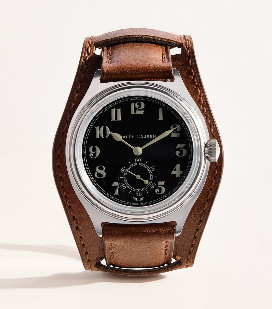 Polo Ralph Lauren Vintage 67 Watch 40mm Black Dial W/subdial Image 1