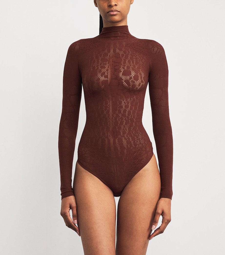 Reptile Net Bodysuit 4871 MAHAGONY Image 2