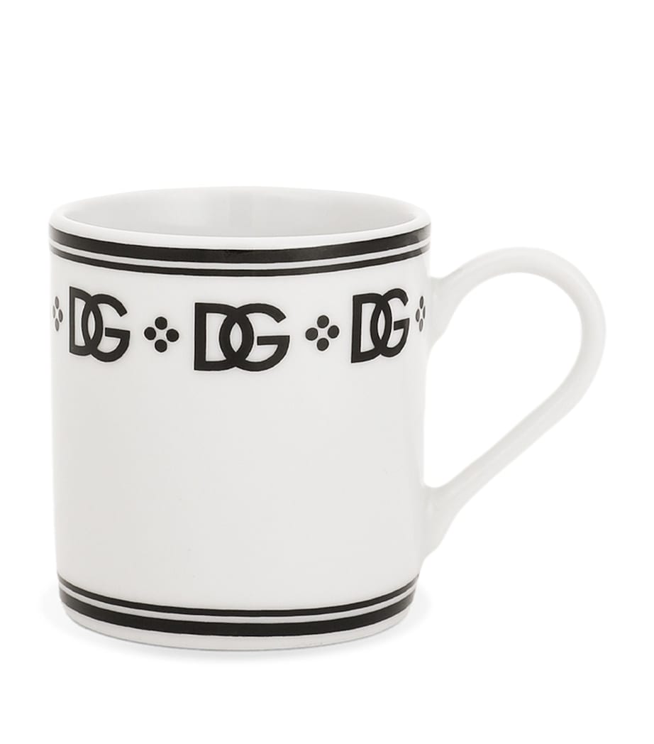DG Logo Coffee Cups and Saucers (Set of 2) U0082-DG LOGO BORDO Image 5