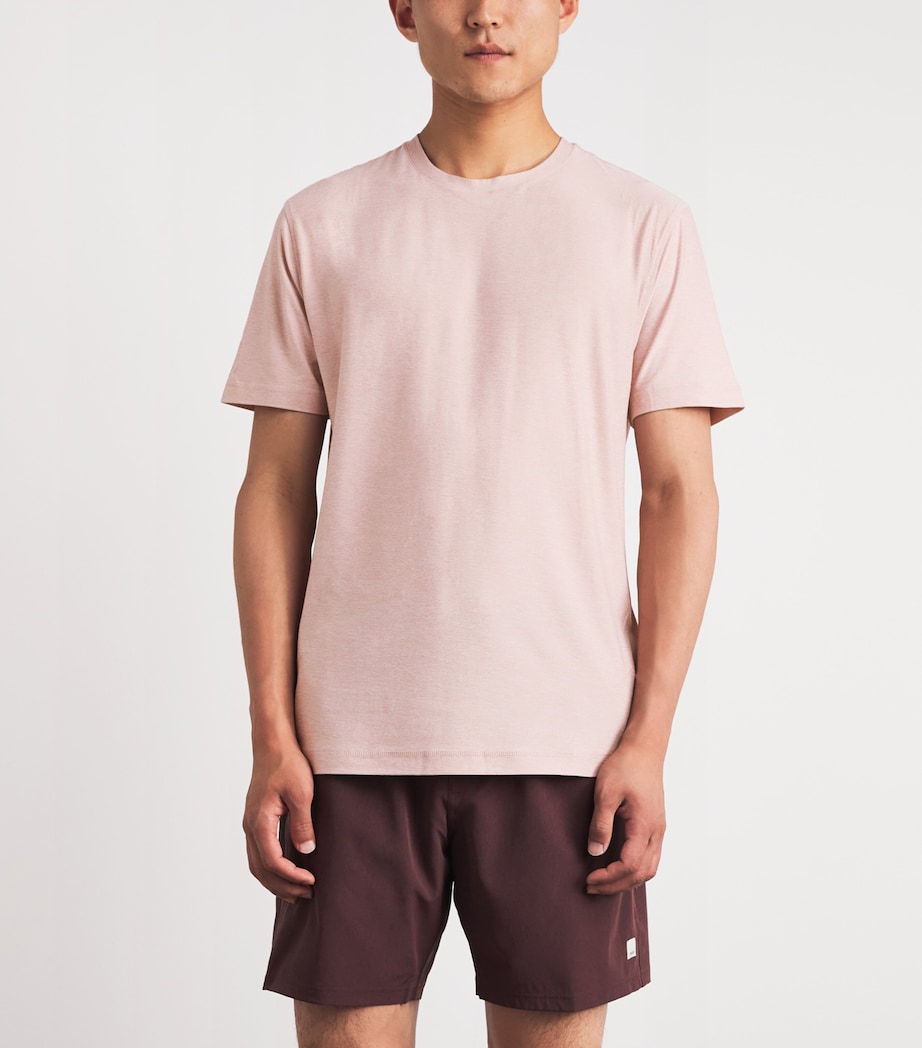 VUORI Mens Strato Tech T-Shirt Hfr Faded Rose Hther Image 4