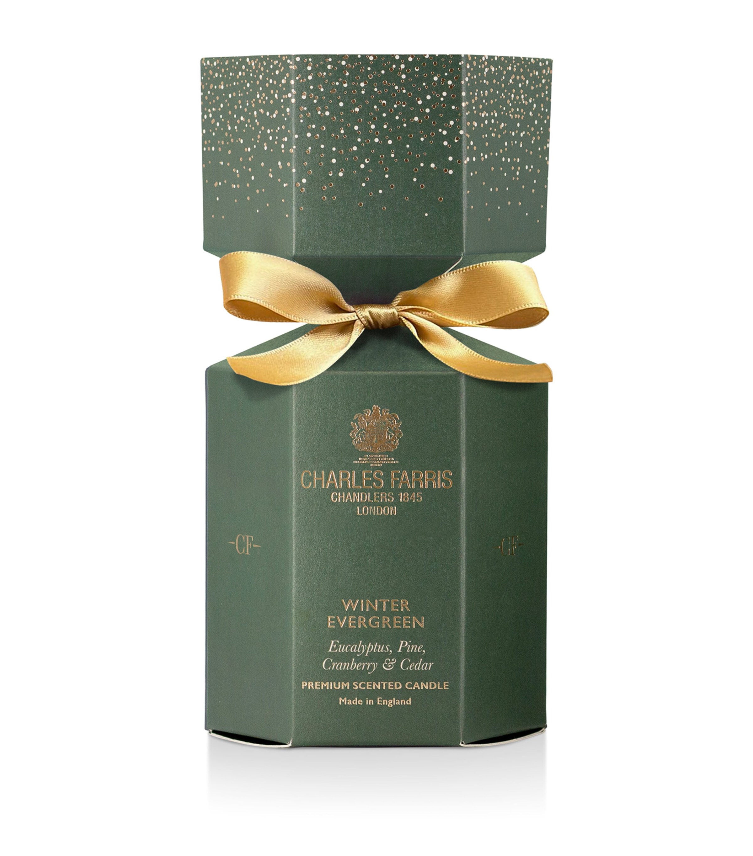 Charles Farris Winter Evergreen Cracker Candle (185g) Green Image 3