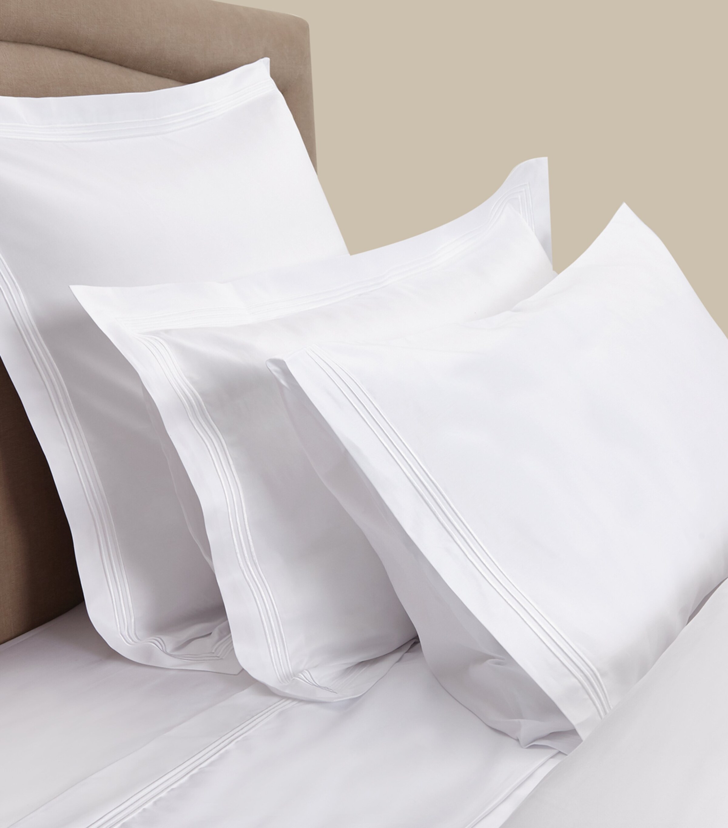 Lancaster Square Pillowcase (70cm x 70cm) WHITE Image 2