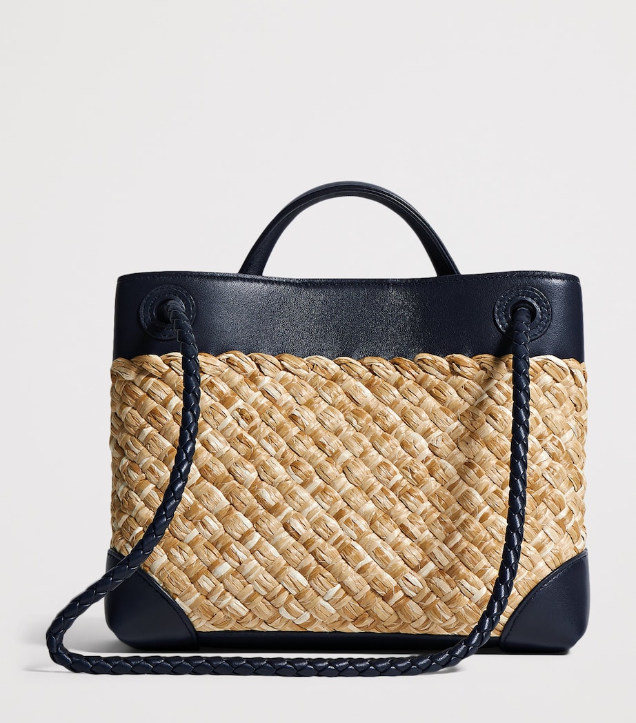 Bottega Veneta Womens Small Raffia Andiamo Top-Handle Bag Image 7