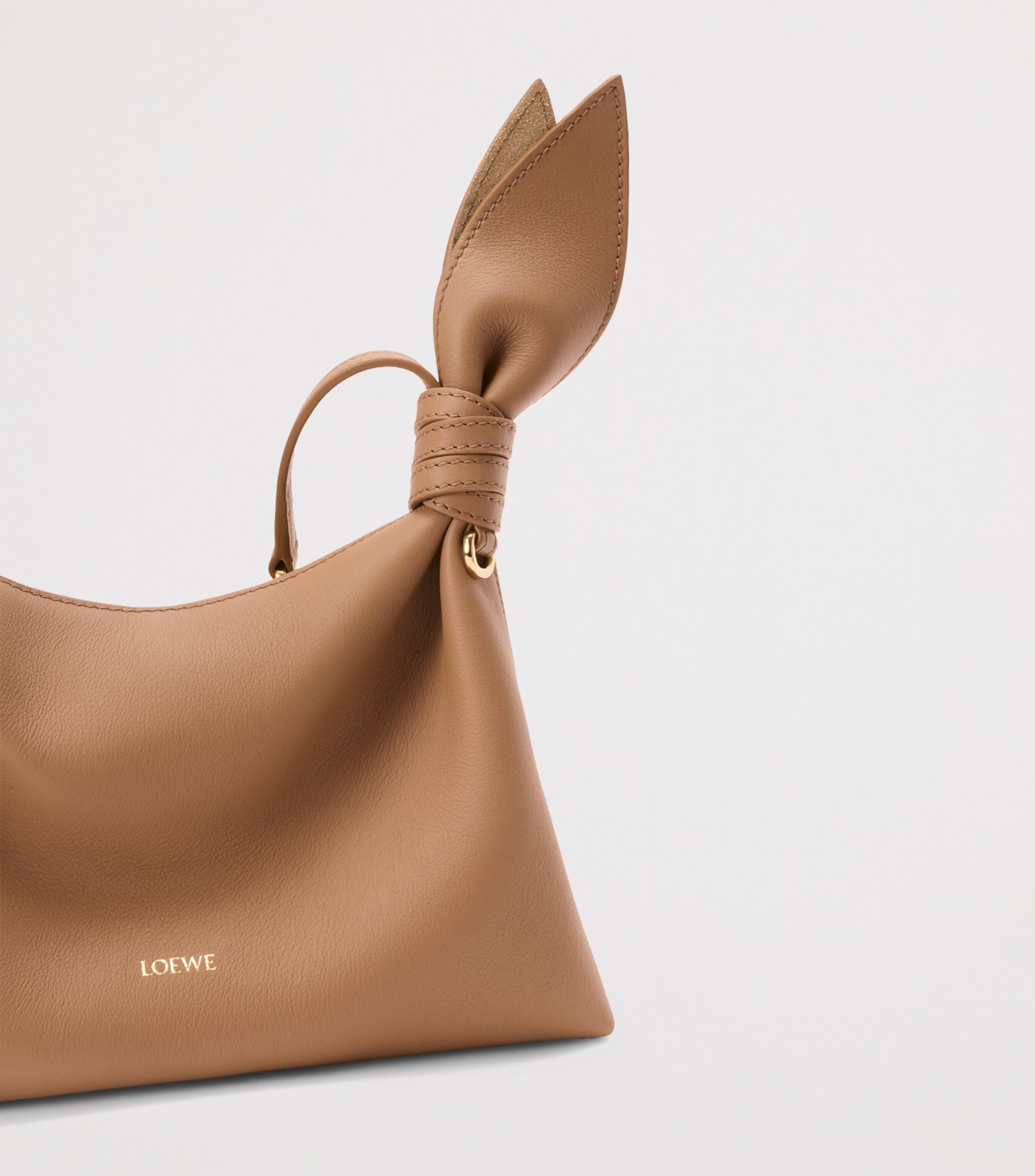 LOEWE Mini Leather Scarf Shoulder Bag Mocha Image 11