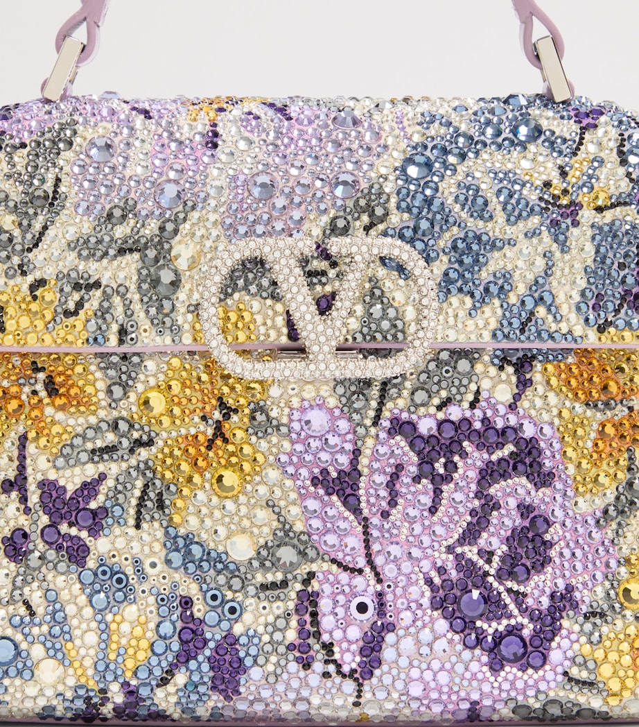 Valentino Garavani Mini Leather Embellished VSLING Top-Handle Bag Dak Image 6