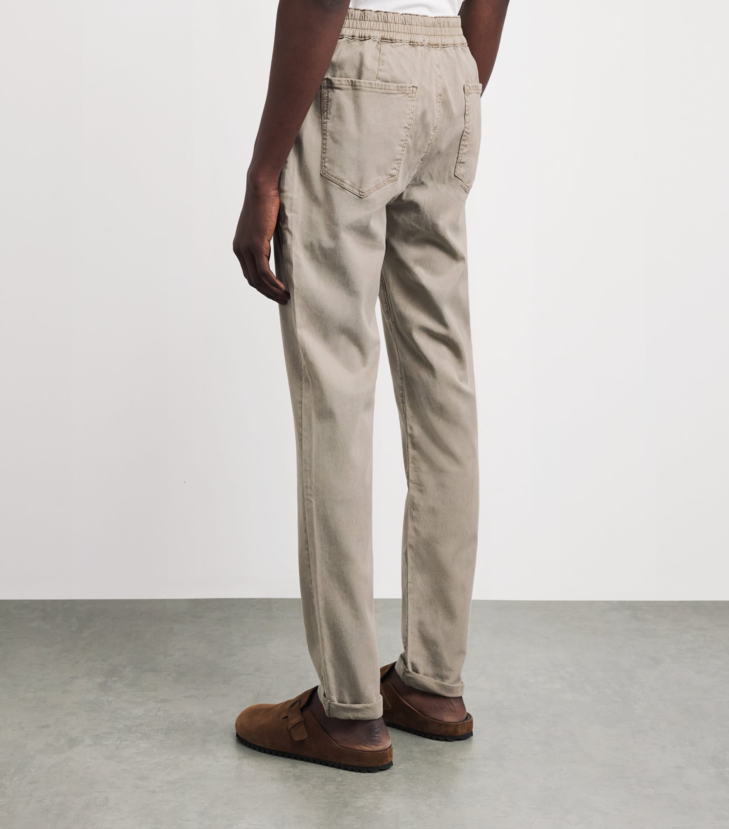 PAIGE Mens Drawstring Fraser Chinos Coastal Beige Image 5