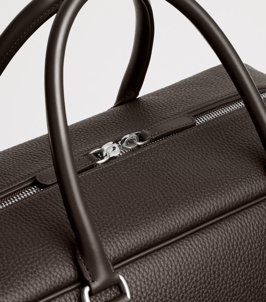 Carl Friedrik Leather Granville Duffle Bag Chocolate Image 9