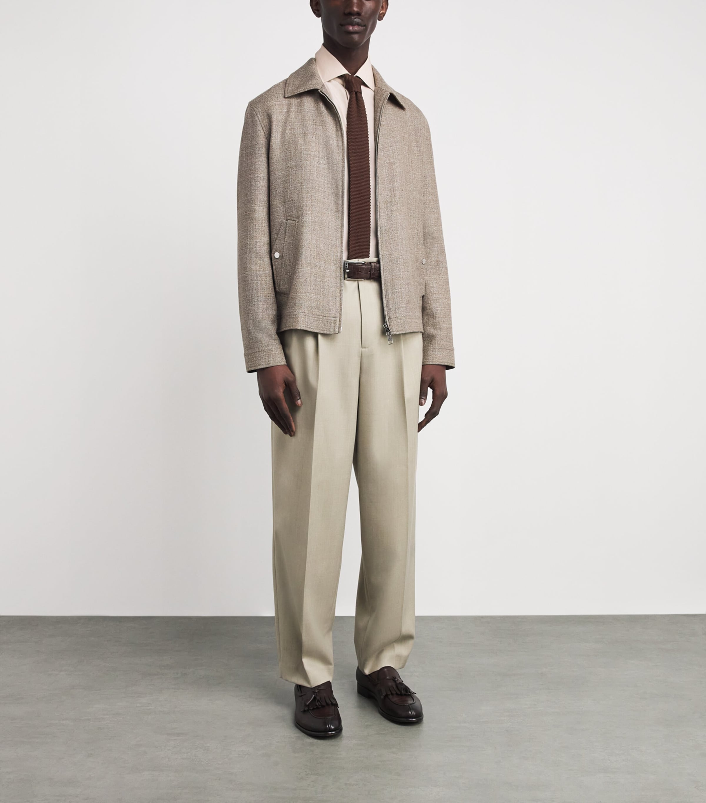Ralph Lauren Purple Label Mens Cotton Aston Shirt Tan Image 2