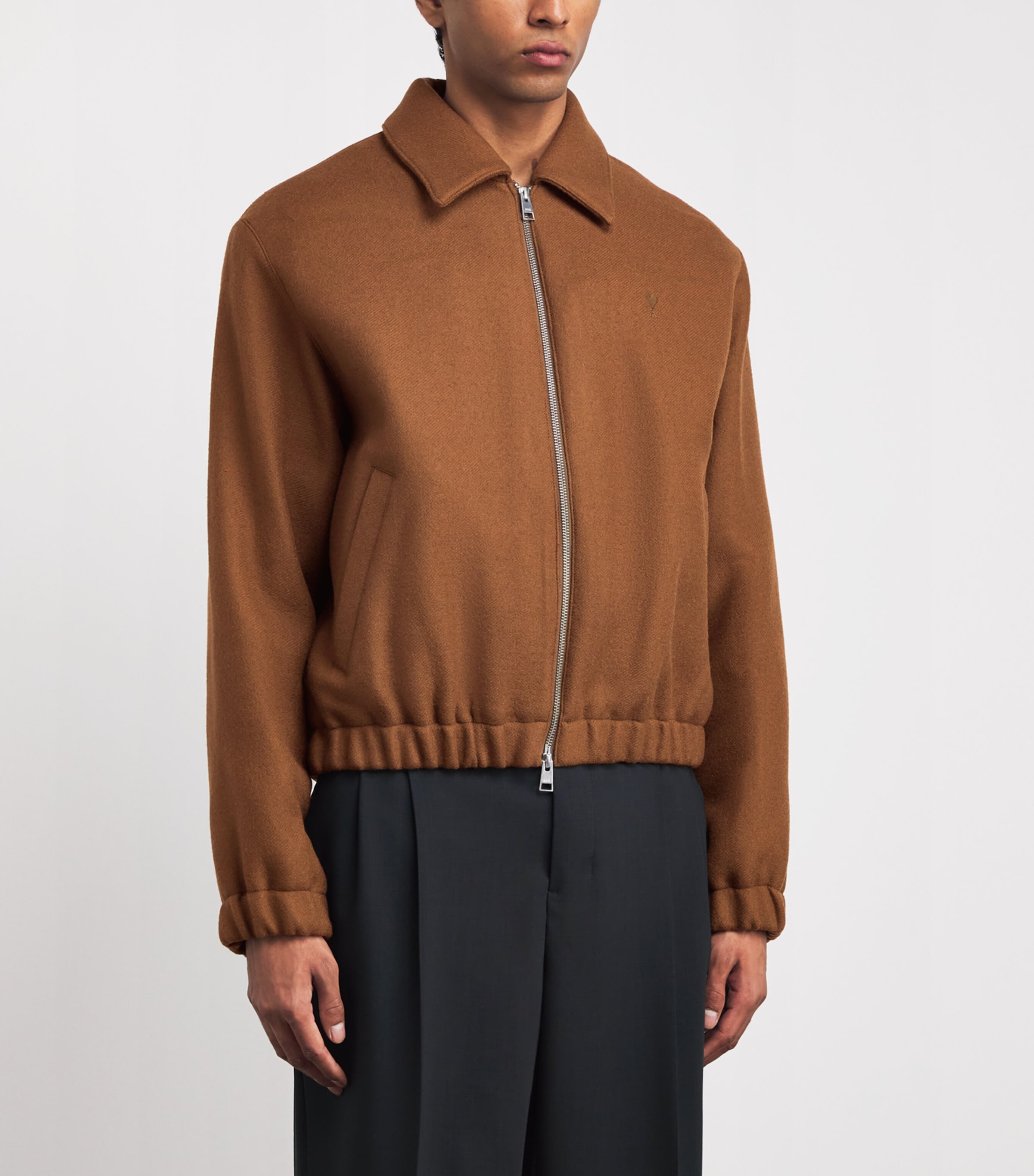 Boiled Wool Bomber Jacket 216 - NOISETTE Image 3