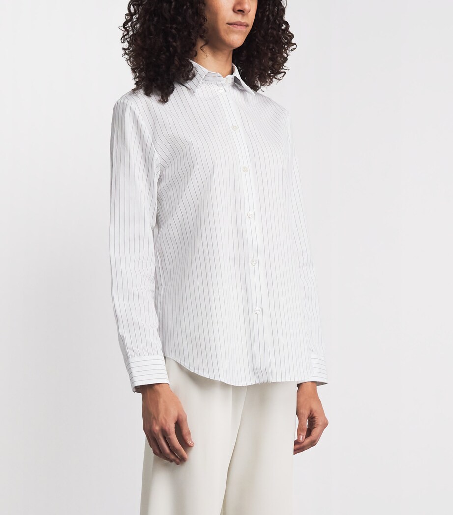 MM Womens Cotton Stripe Shirt Optical White Image 4