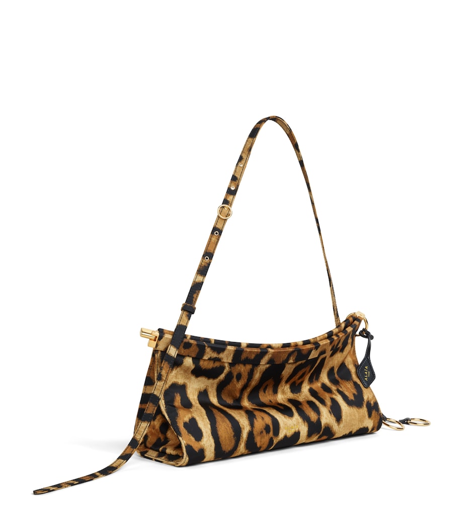 Alaïa Medium Twill Le Click East West Shoulder Bag Noir/caramel Image 2