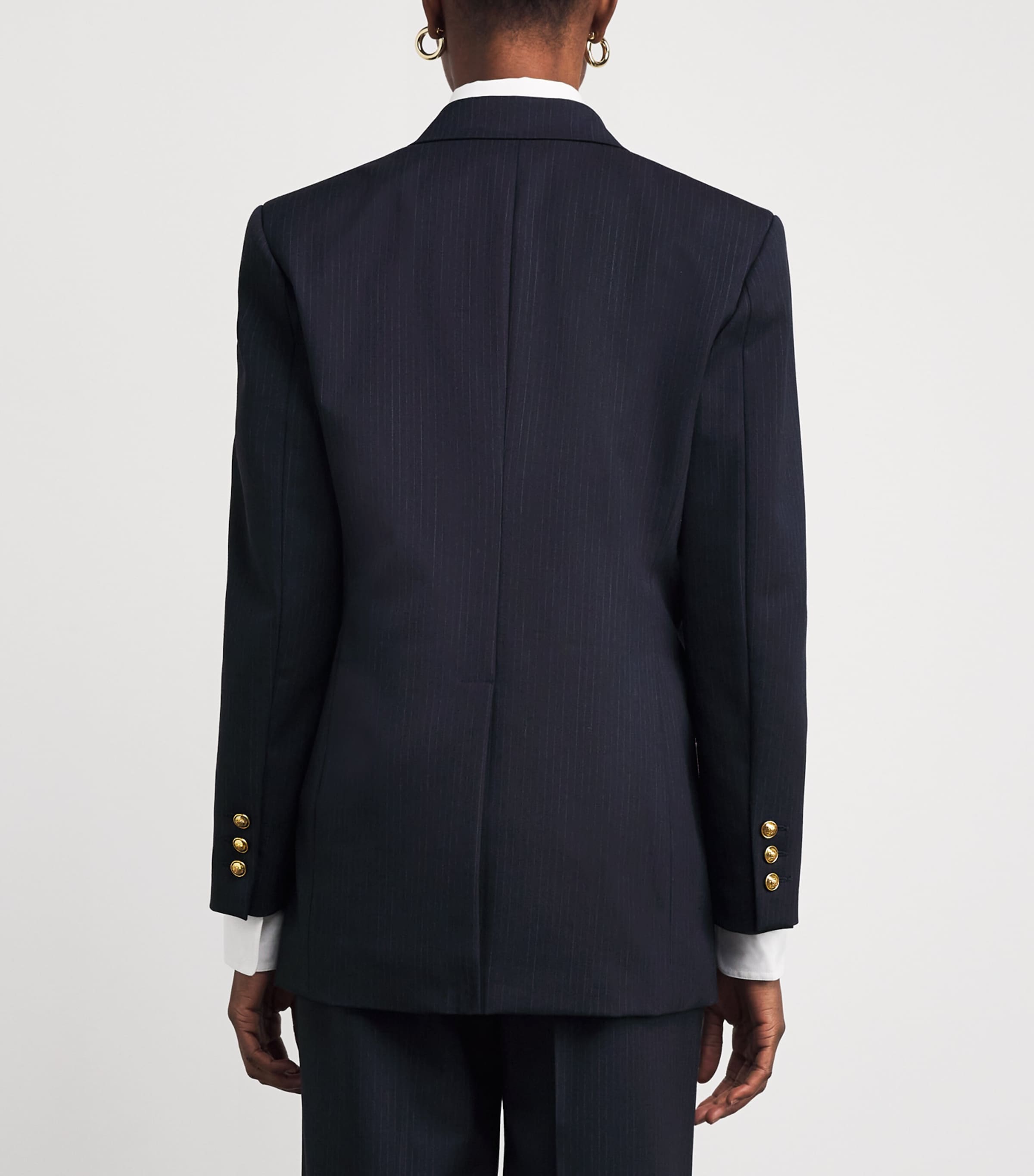 Wool-Blend Double-Breasted Blazer NAVY BLUE Image 4