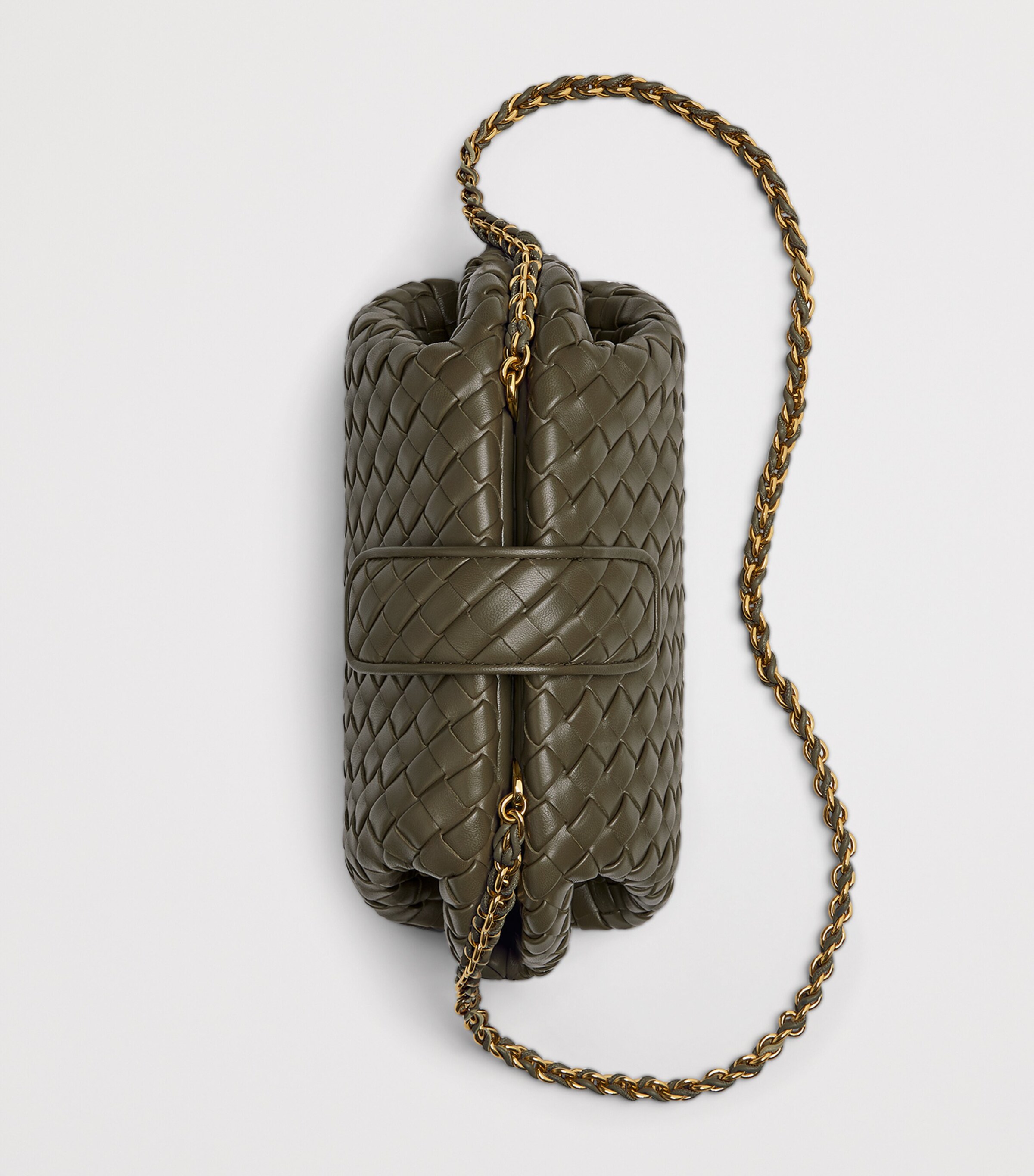 Bottega Veneta Green Small Lambskin Lauren 1980 Clutch Bag