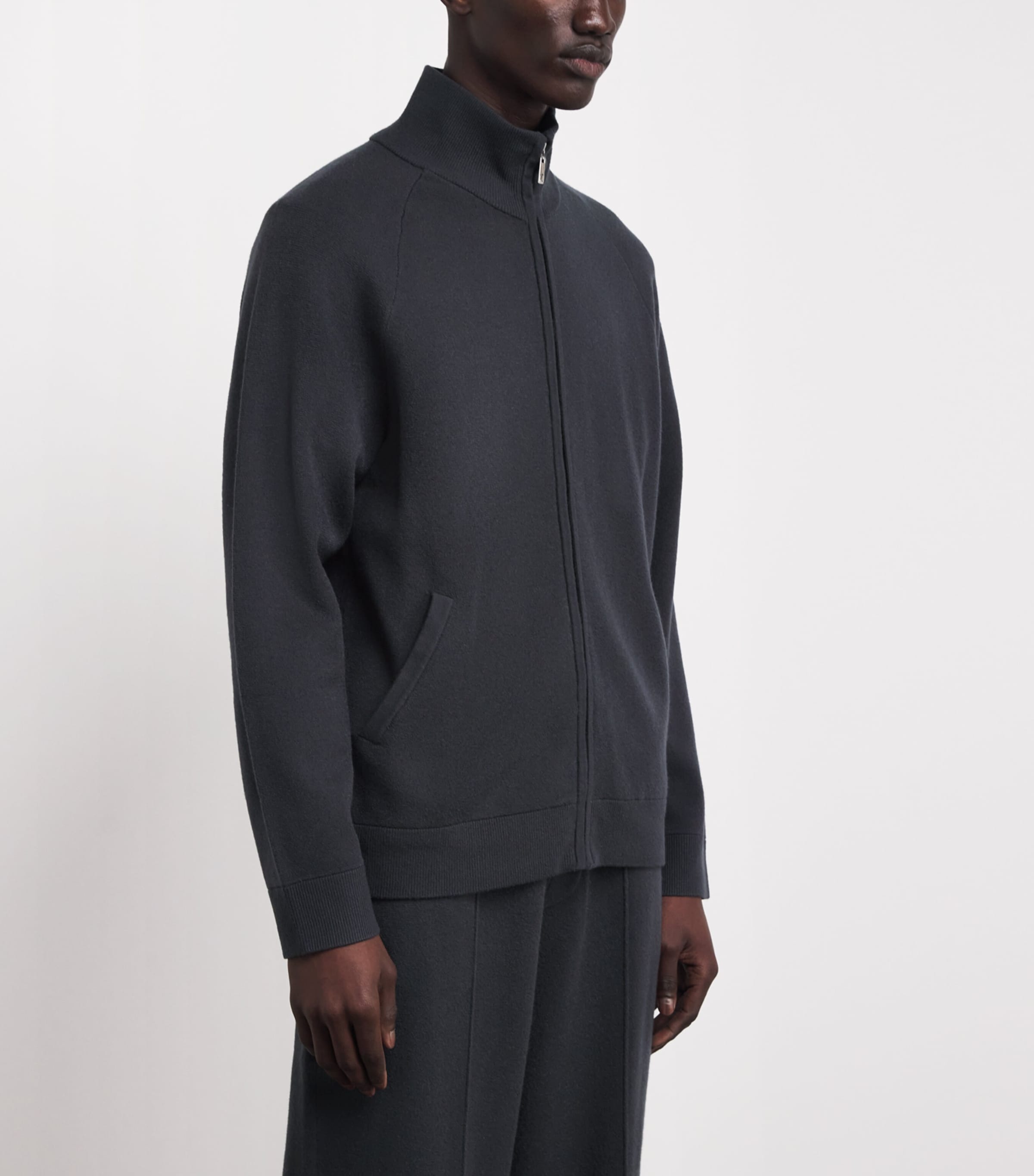 PAIGE Mens Falberg Zip-Up Cardigan Storm Image 4