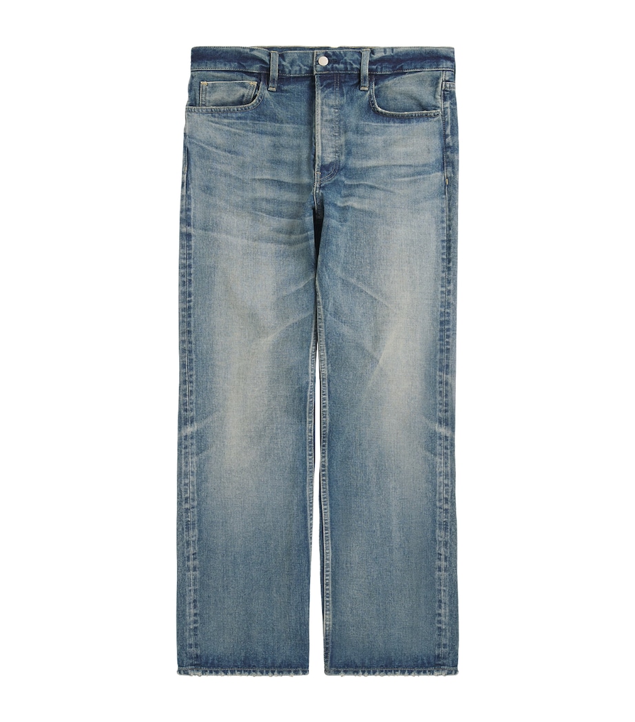 Fear Of God Mens Faded Straight Jeans Vintage Indigo Image 1