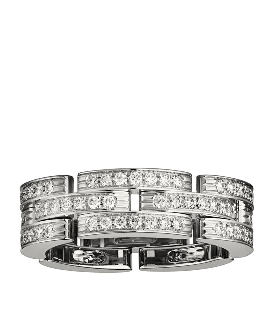 Cartier White Gold and Diamond Maillon Panthère Ring Harrods UK