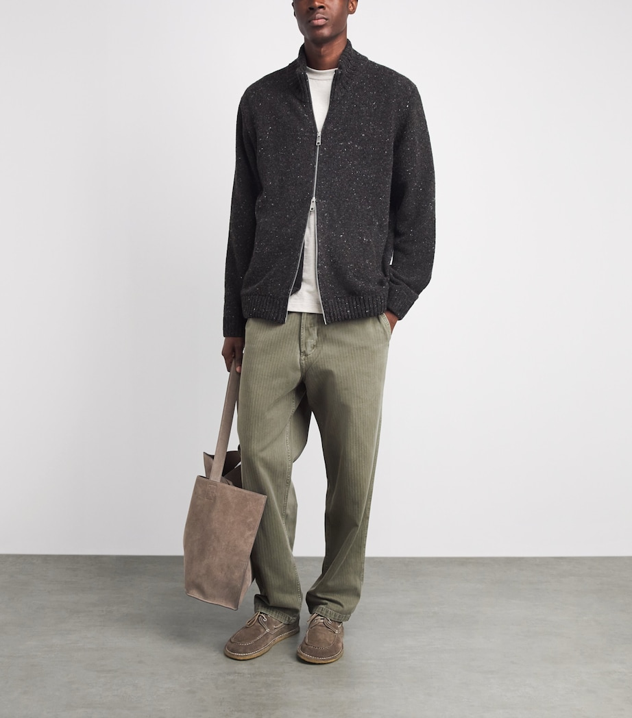 Citizens of Humanity Mens Cotton Herringbone Belgian Chinos Dark Olive Image 2