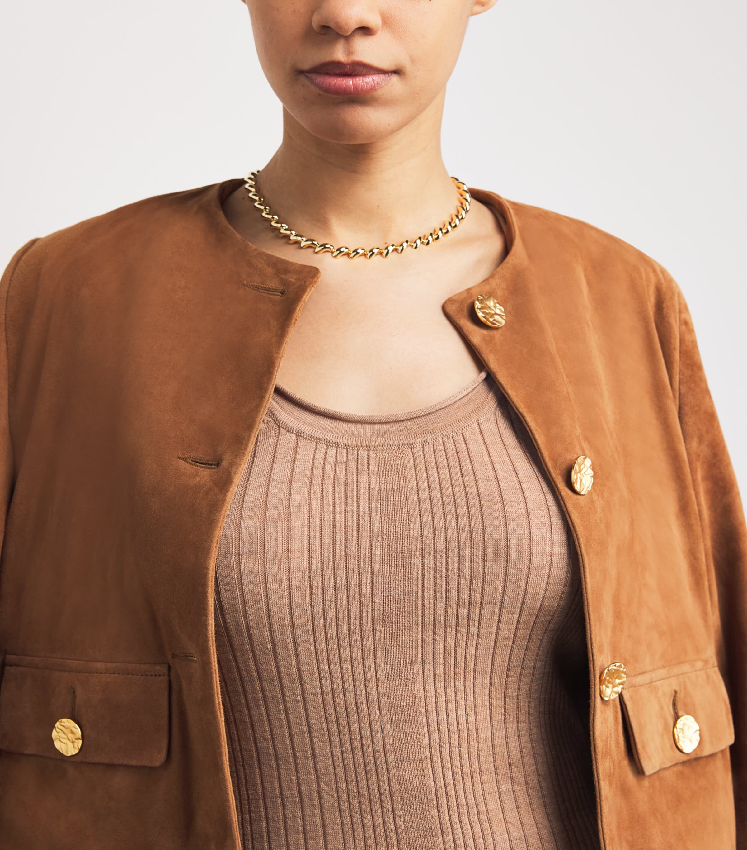 Merino Wool Birke Tank Top N1065 DARK KHAKI Image 6