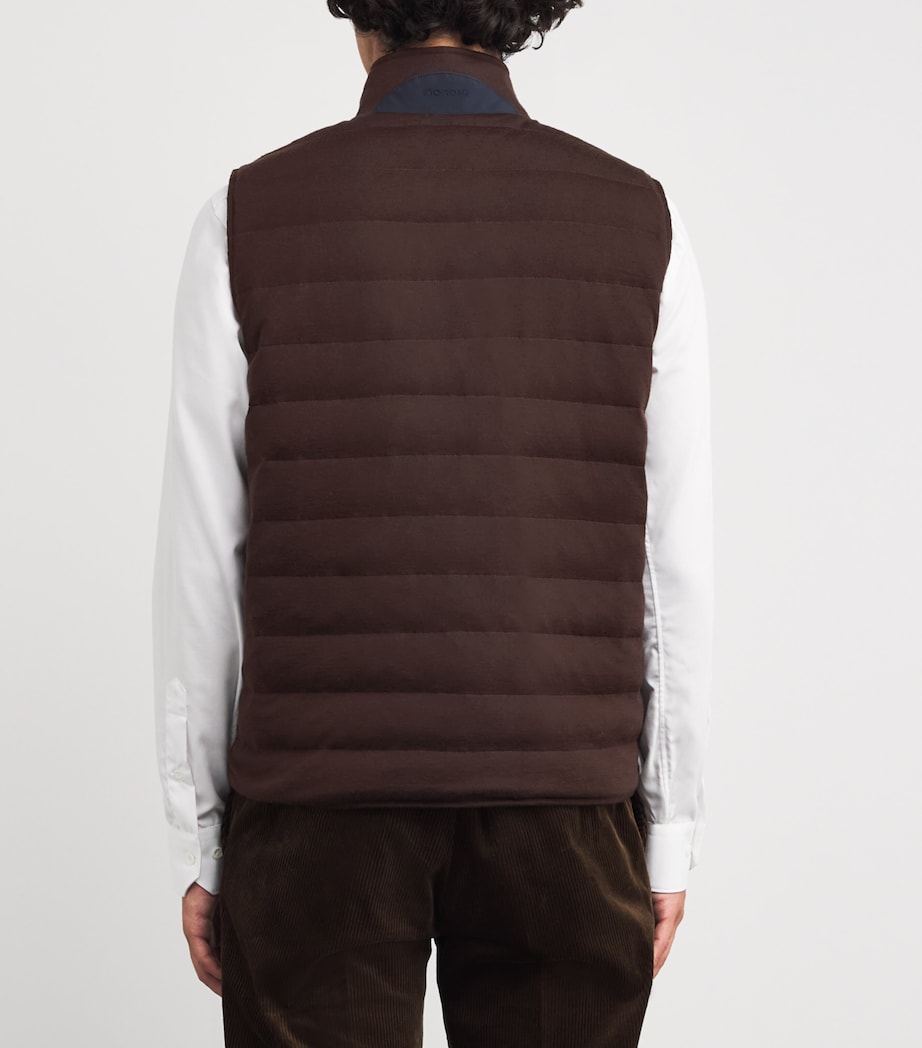 Cashmere-Down Reversible Gilet TX4.3 NAVY TX4.25/26 Image 4