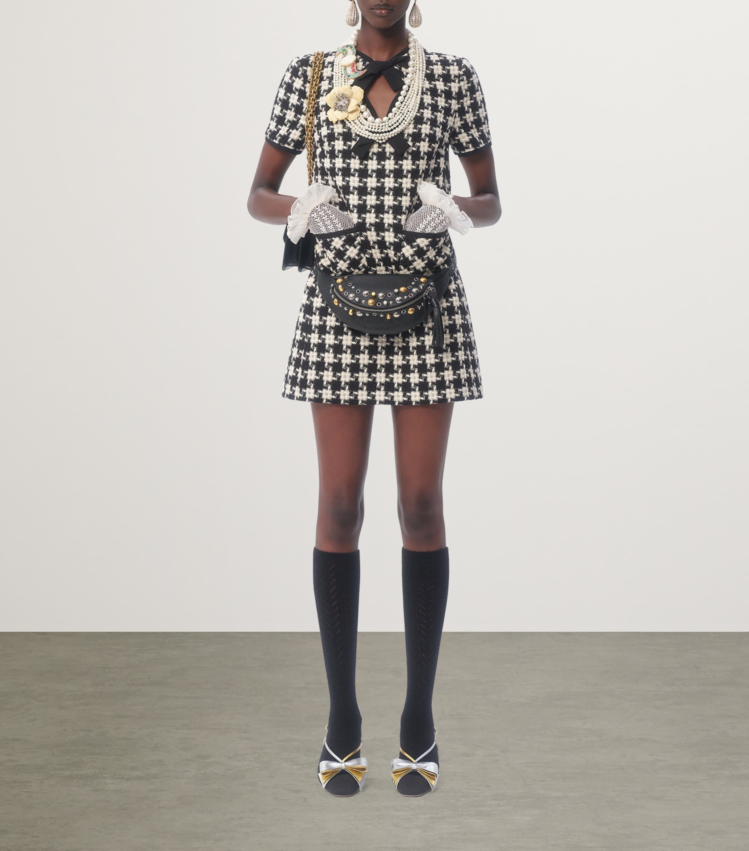 Houndstooth Mini Dress 0AN Image 6