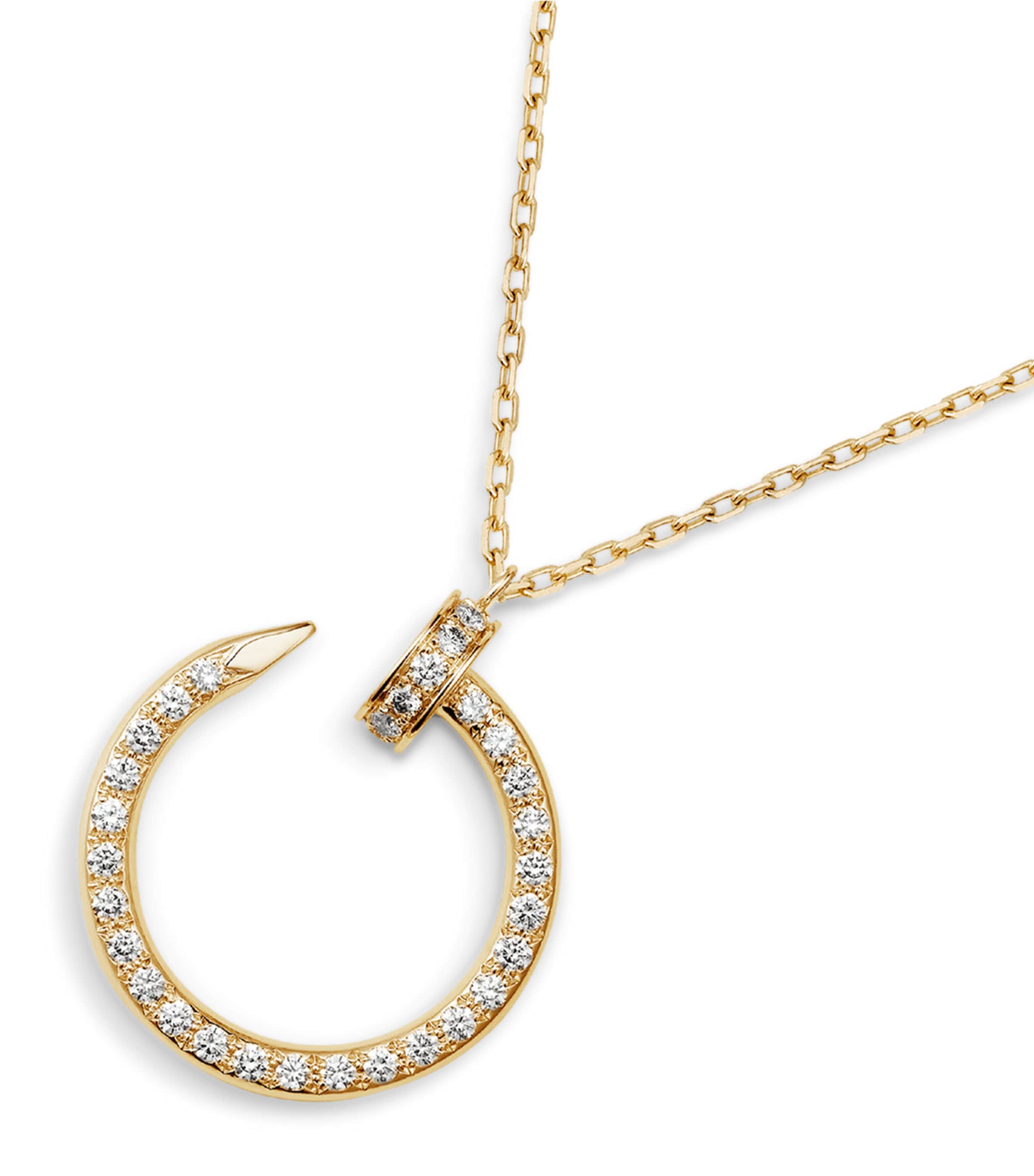 Cartier Yellow Gold and Diamond Juste un Clou Necklace Harrods UK