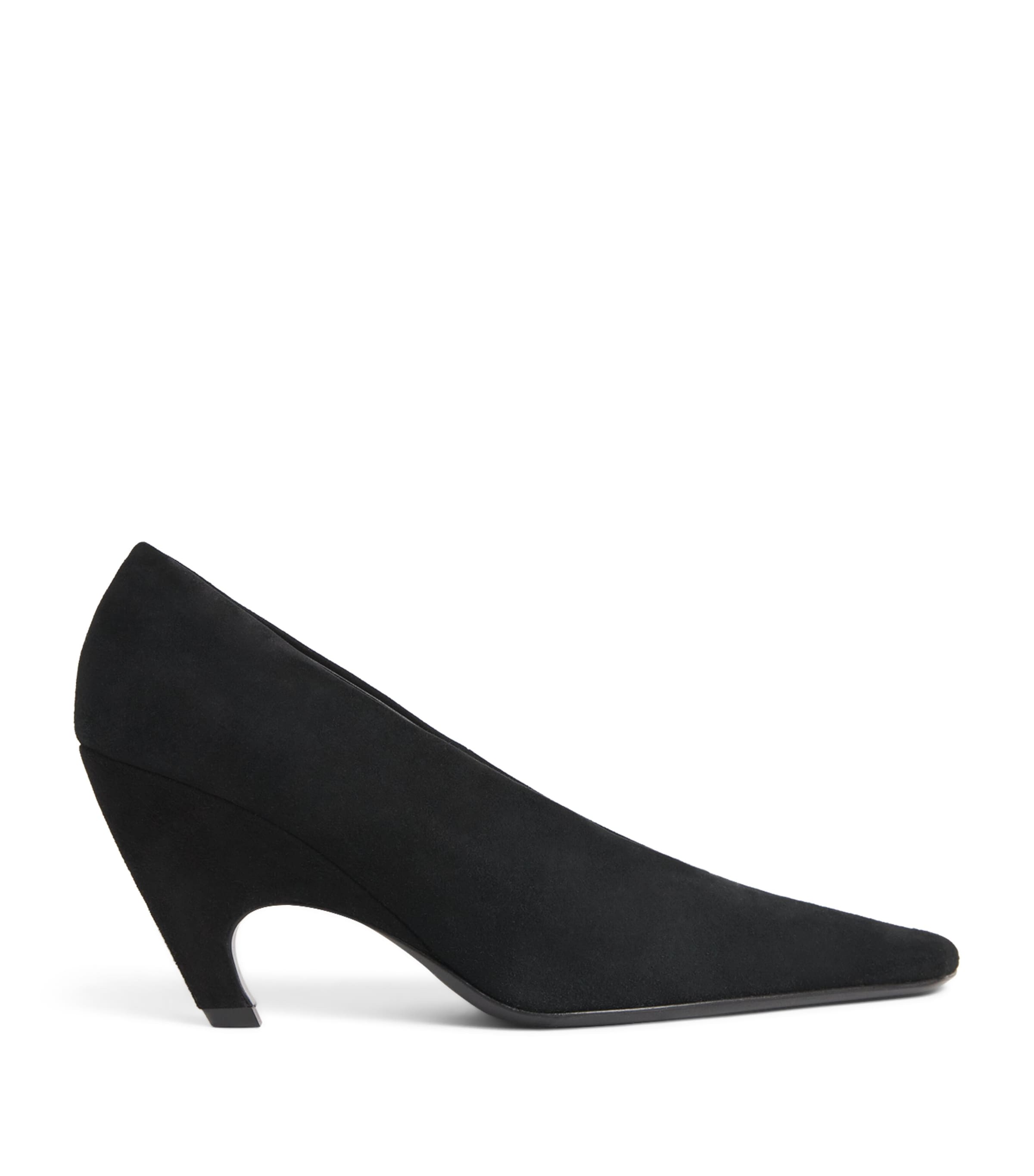 CAMILLA AND MARC Suede Wave Pumps 85 Dblk Black