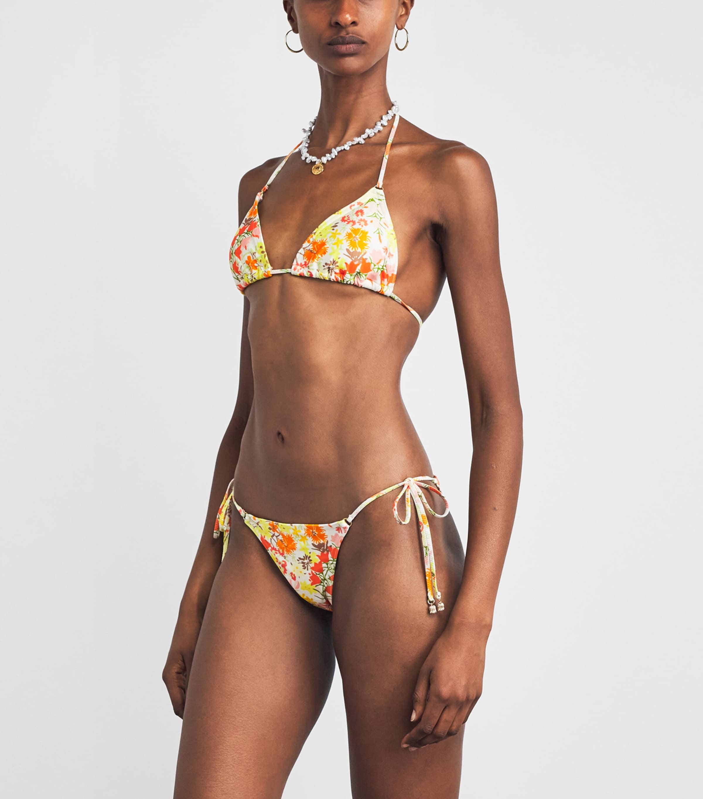 Zimmermann Womens Floral Solstice Bikini Lemon Multi Floral Image 2