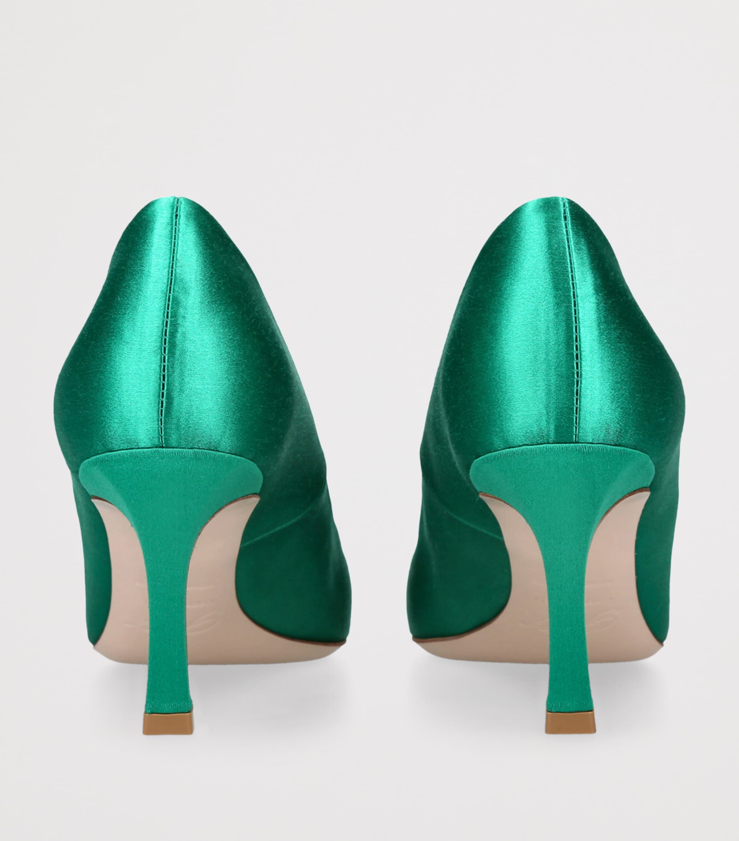 Roger Vivier Buckle-Detail Strass Trompette Pumps 70 Green Image 2
