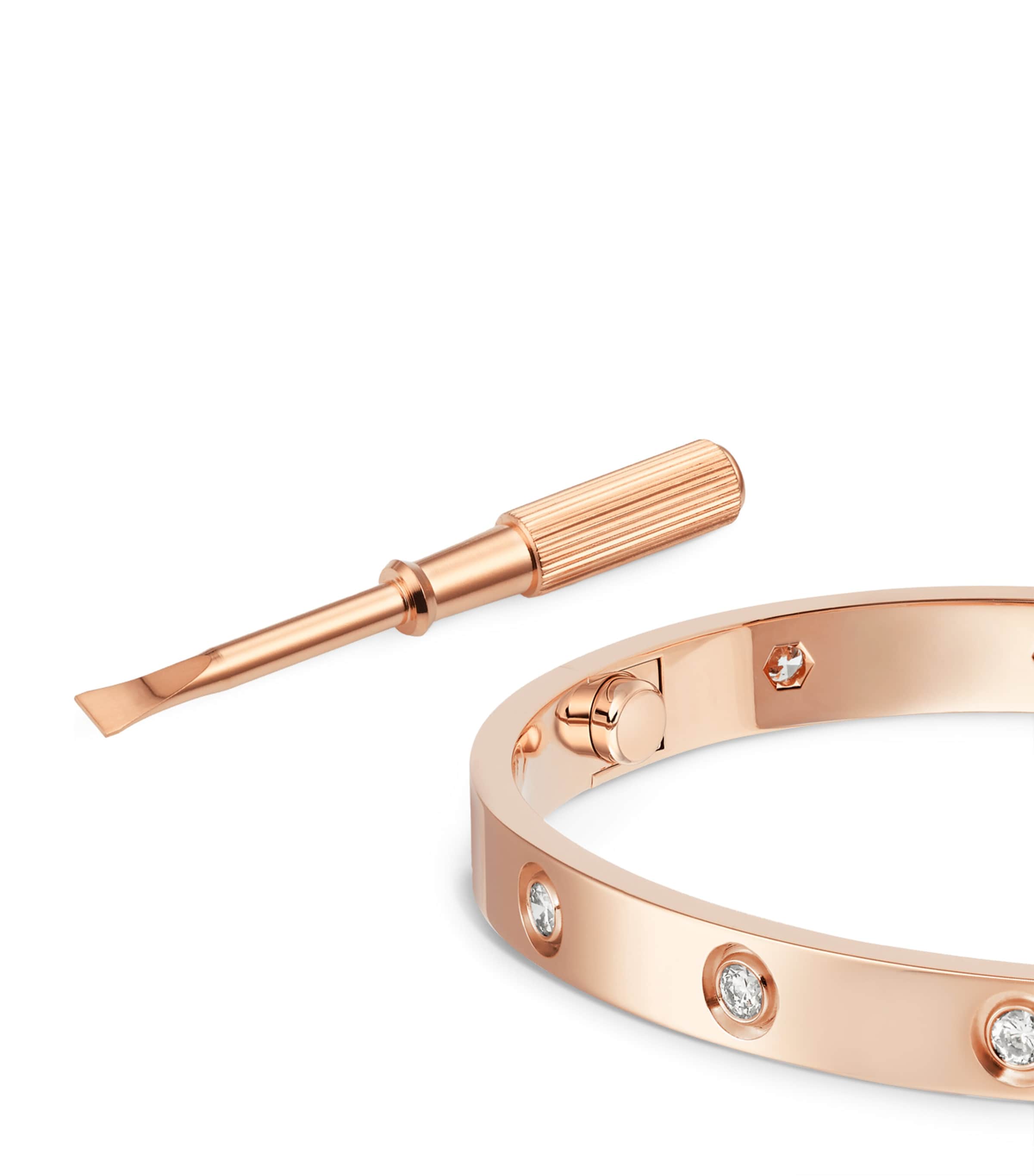 LOVE Classic Rose Gold 10-Diamond Bracelet ROSE GOLD Image 10