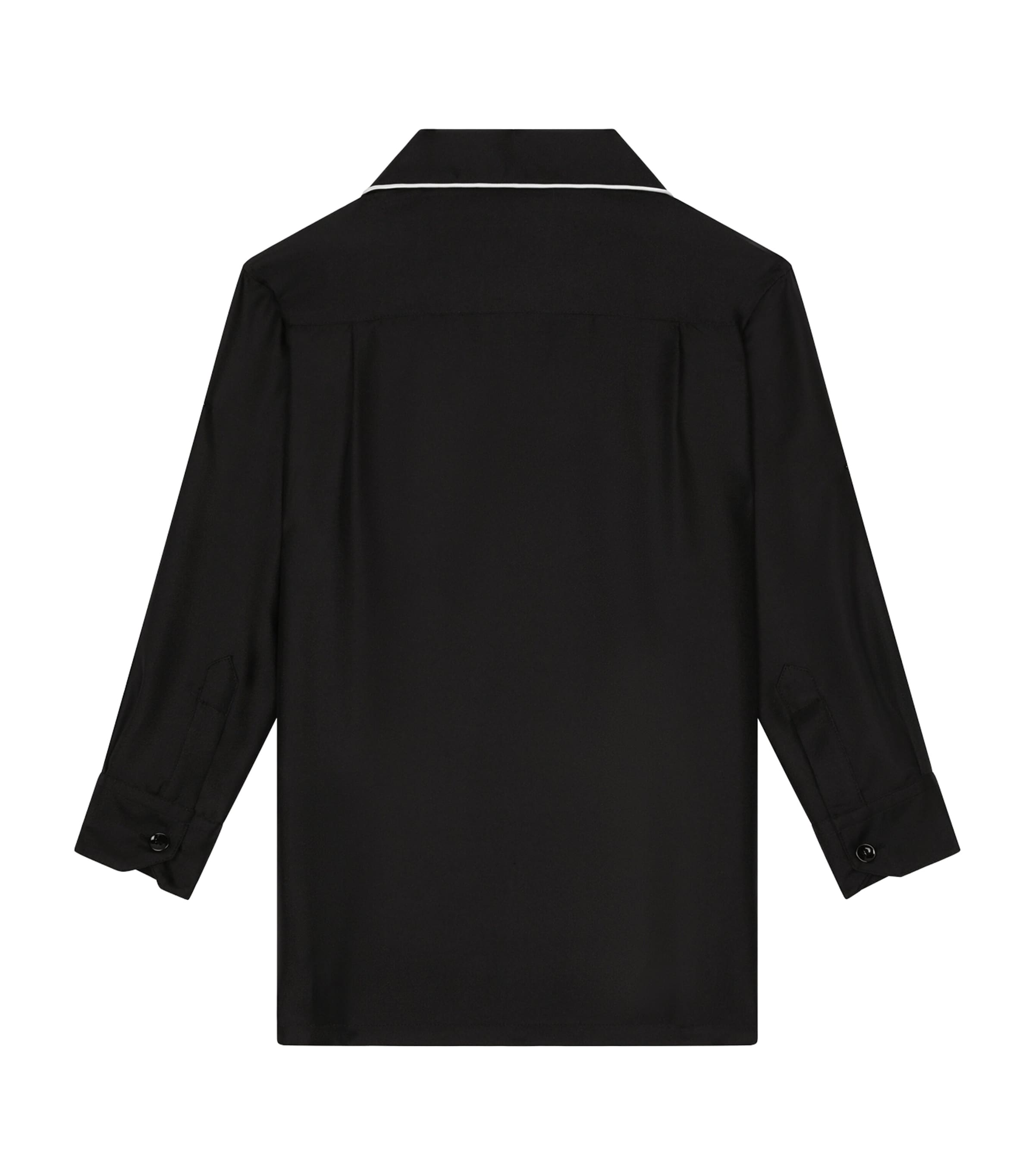 Silk Pyjama Shirt (8-14 Years) N0000-BLACK Image 2
