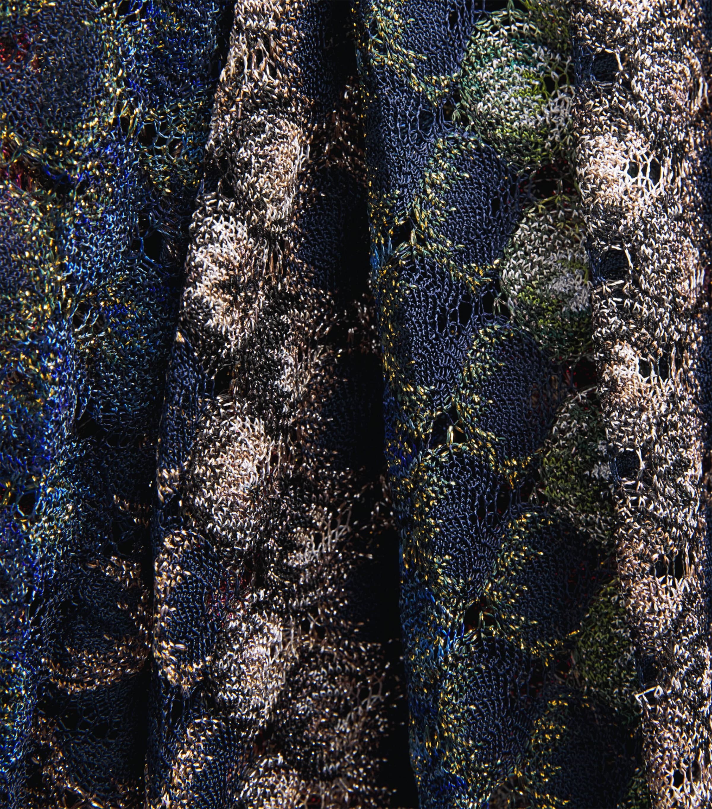 Missoni Womens Crochet-Knit Gathered Maxi Dress Smspv Multi Drk Vrsn Image 6