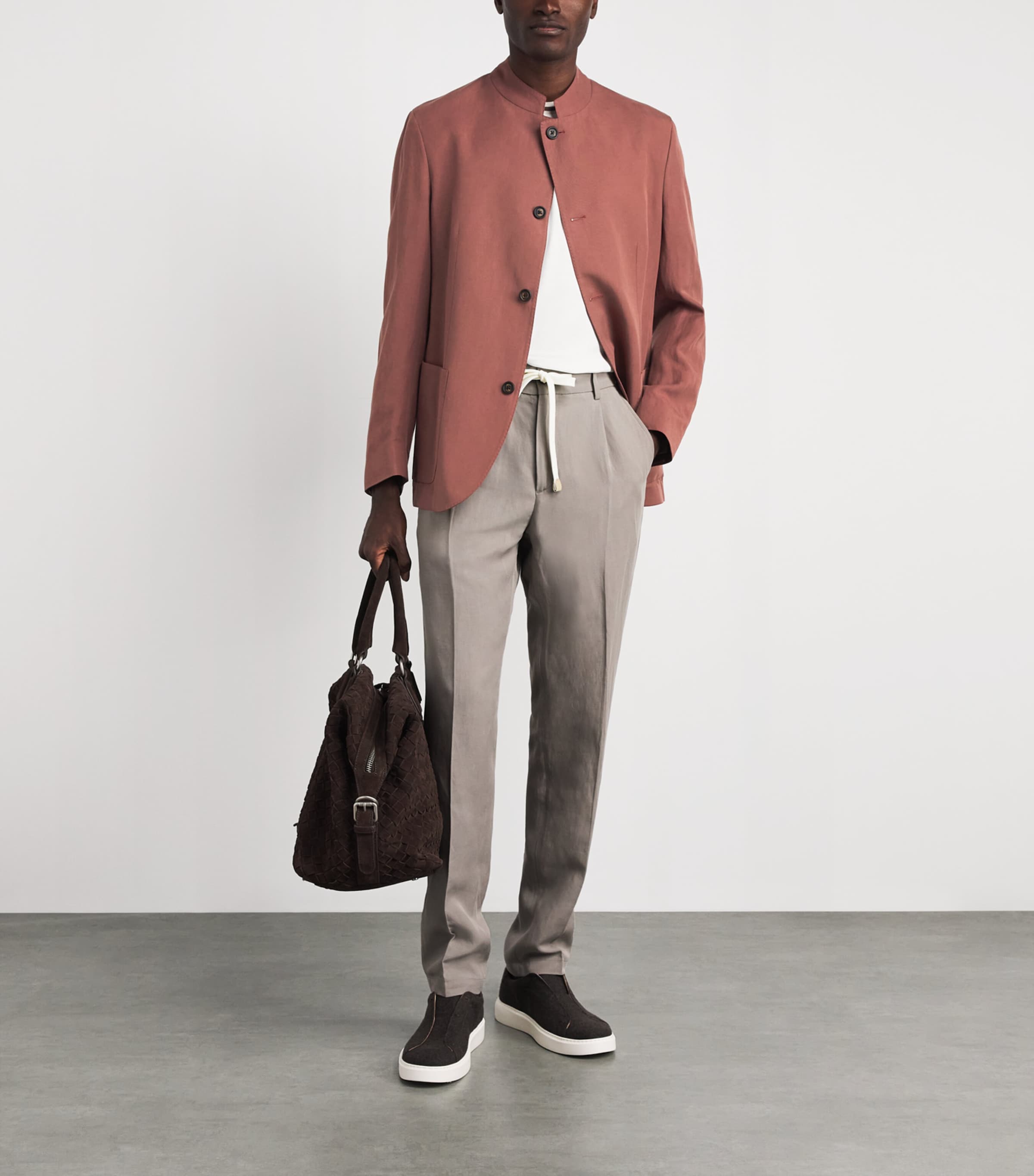 Eleventy Mens Single-Breasted Jacket Bruciato Image 2