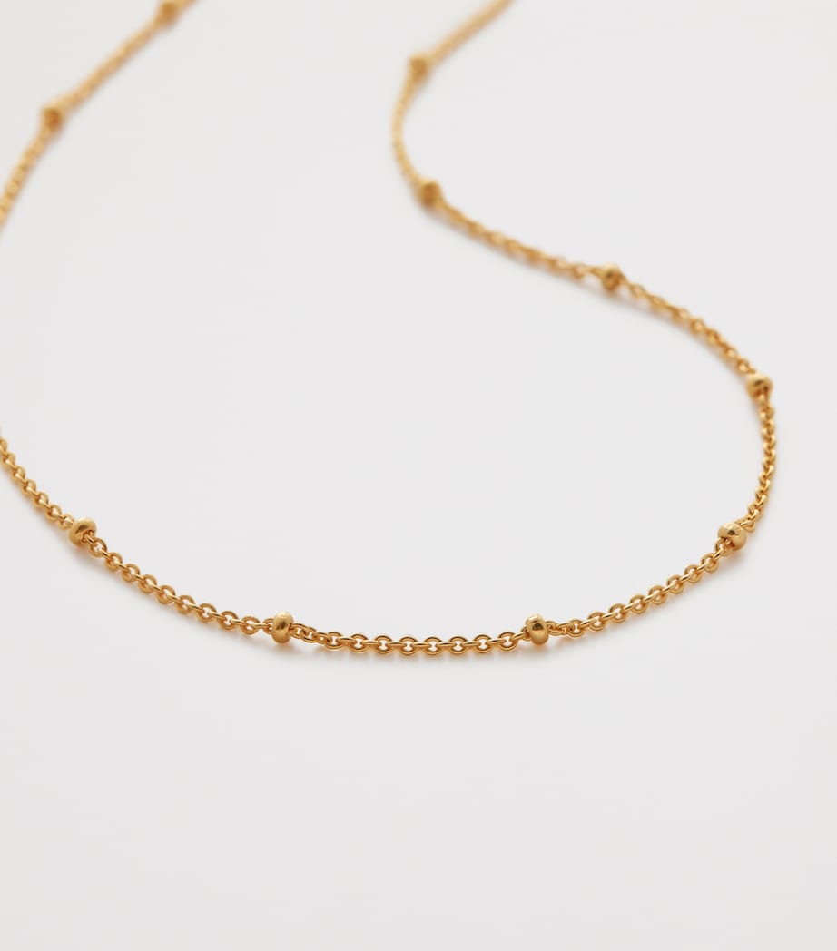 Gold Vermeil Beaded Chain Necklace (61cm) 18K GOLD VERMEIL Image 2