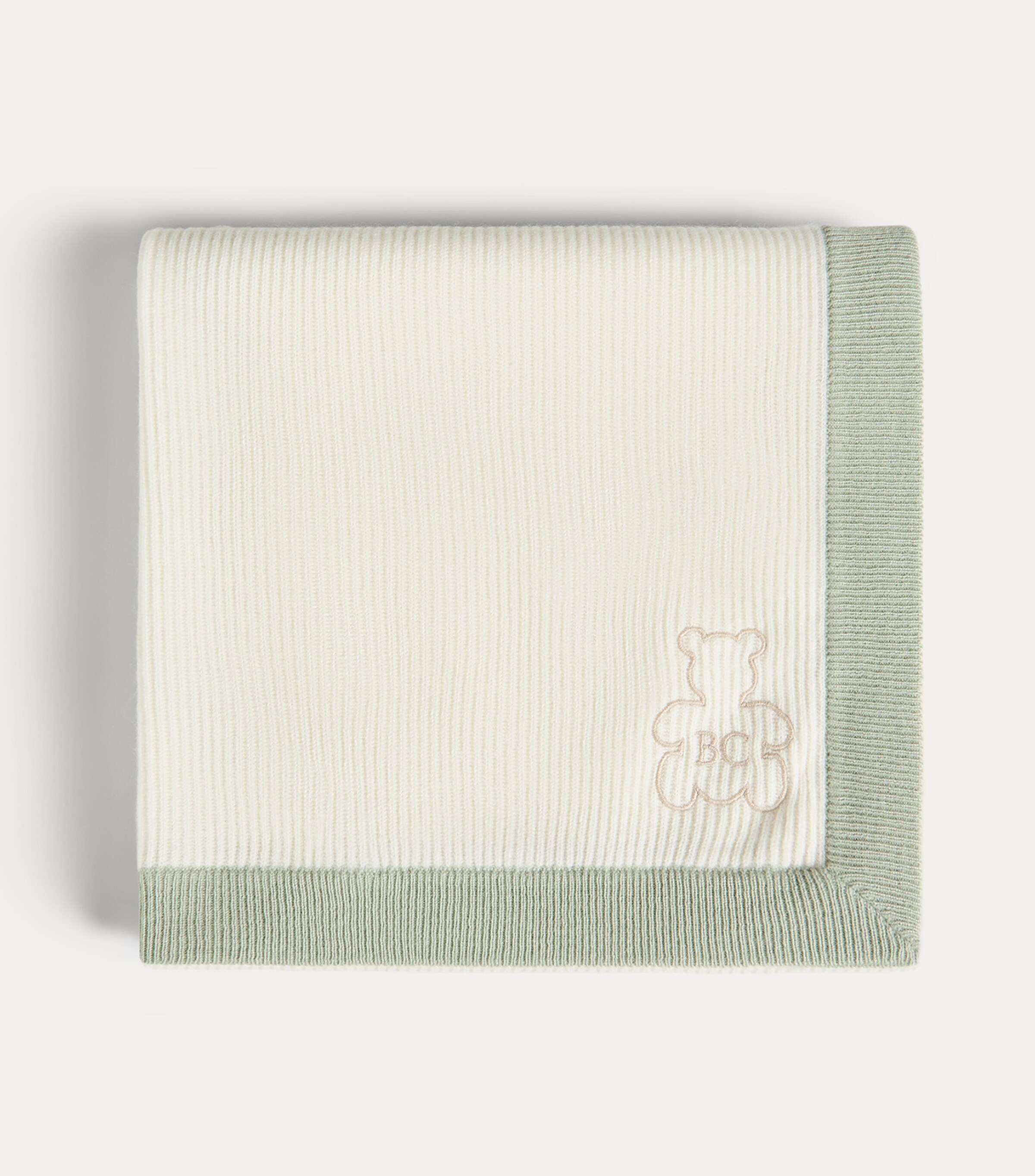 Brunello Cucinelli Kids Cashmere Embroidered Bernie Blanket (80cm x 80cm) Image 2