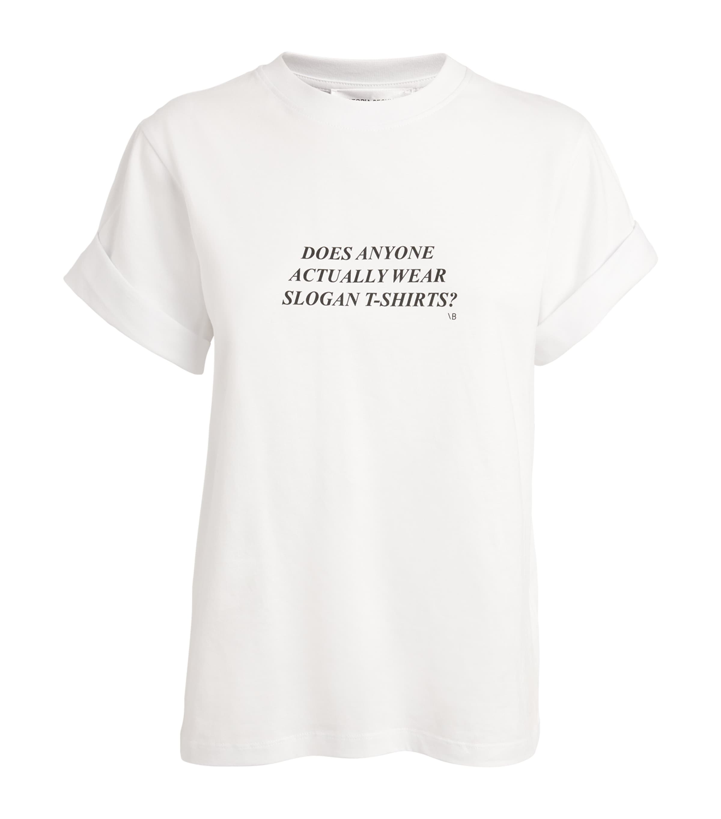 Victoria Beckham Cotton Slogan T-shirt In White