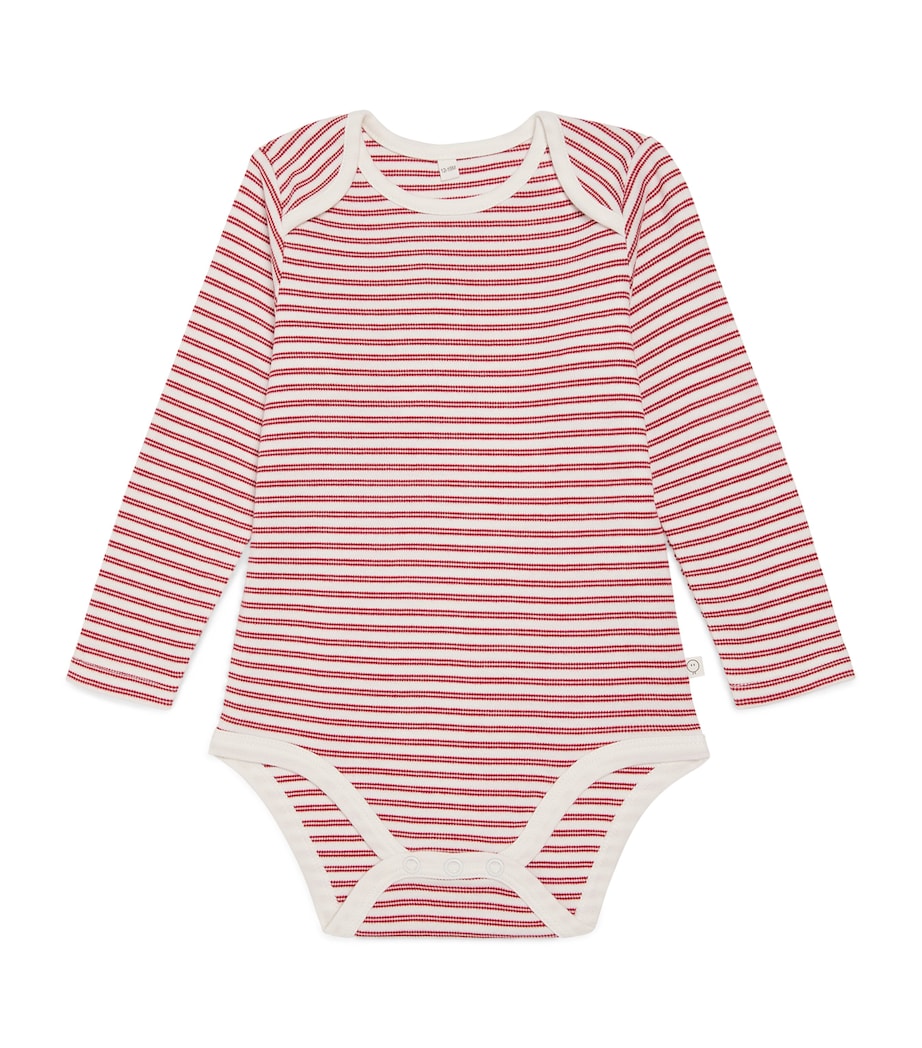 Bamboo-Blend Stripe Bodysuit (3-18 Months) RED STRIPE Image 1
