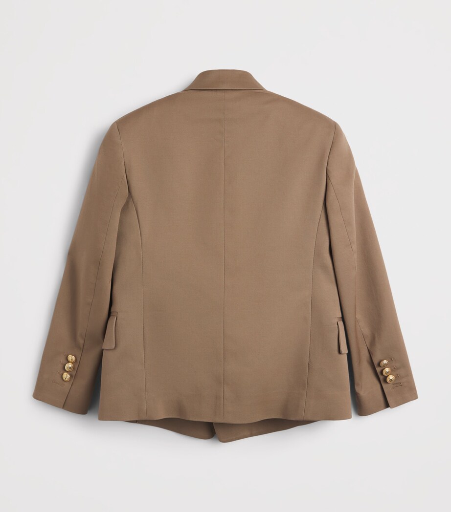 Balmain Kids Double-Breasted Blazer (8-14 Years) Brown Image 2
