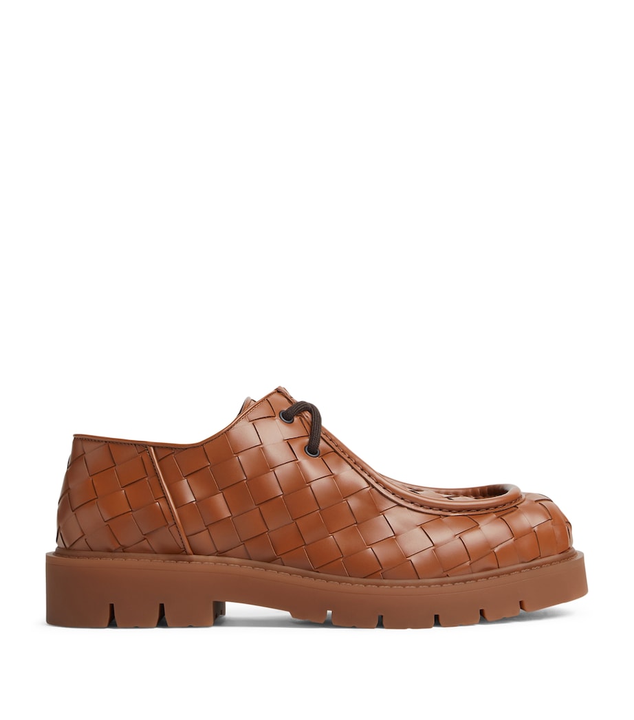 Bottega Veneta Leather Haddock Lace-Up Shoes Image 1