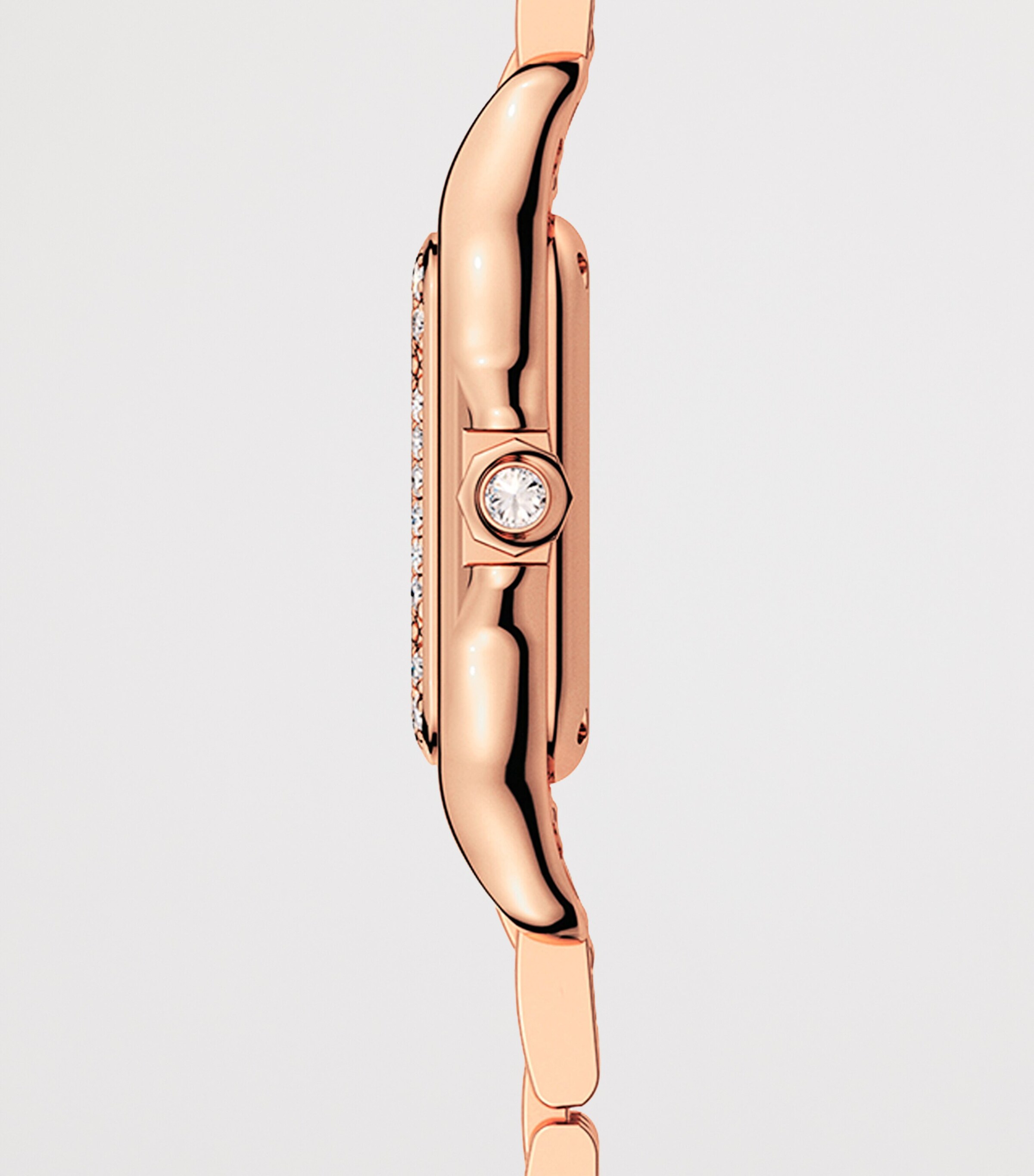 Cartier Small Rose Gold and Diamond Panthère de Cartier Watch 23mm Silvered Image 4
