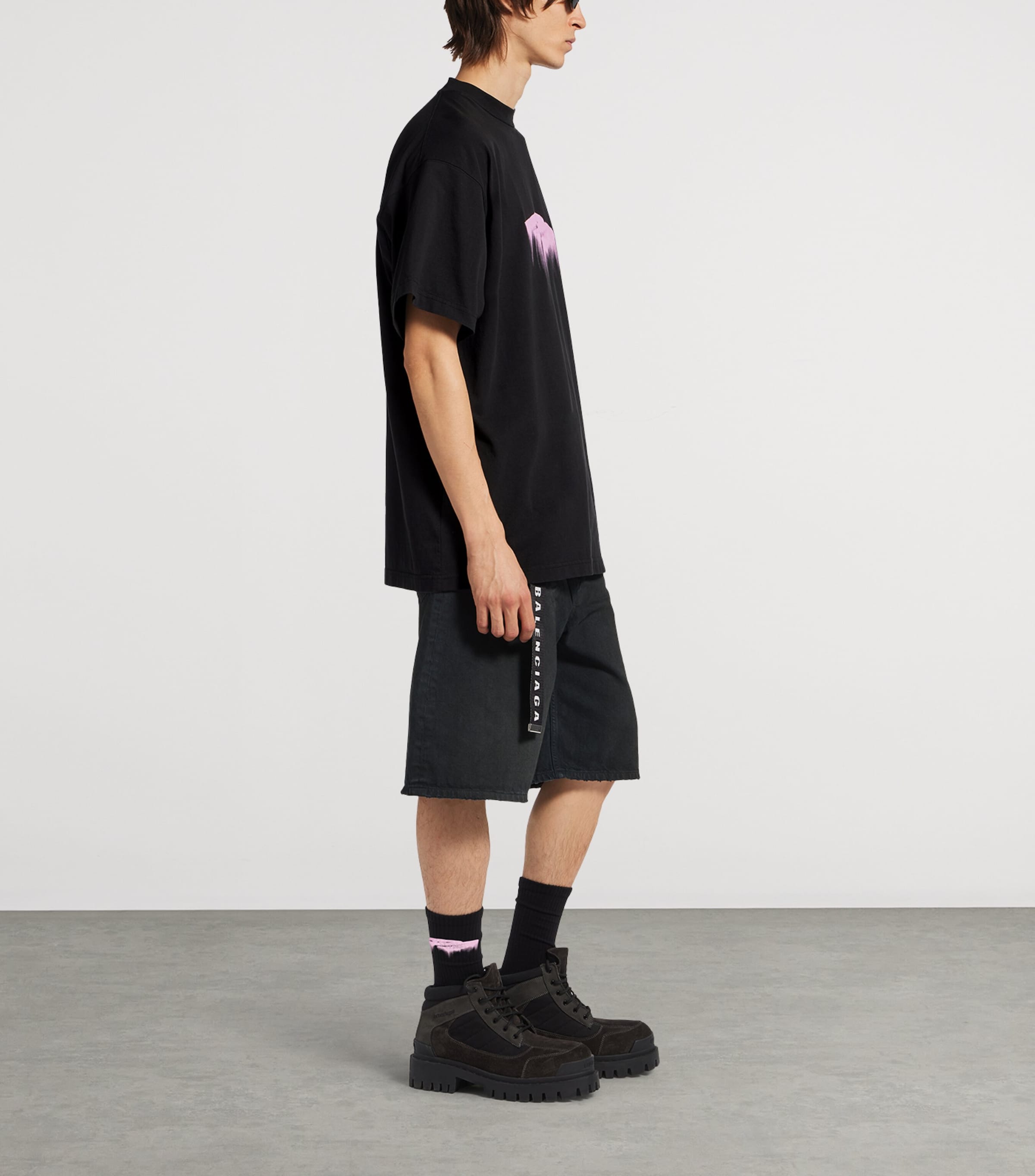 Balenciaga Mens Wet Brush Oversized T-Shirt Image 4