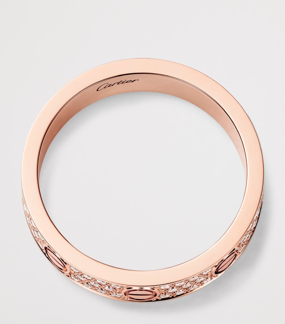 Cartier Rose Gold and Diamond LOVE Ring Rose Gold Image 3