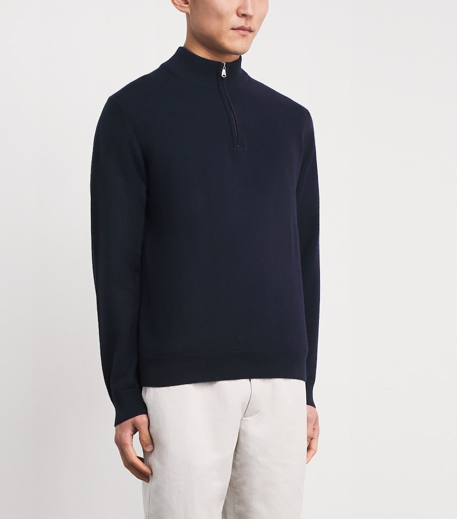 Cashmere Half-Zip Sweater NAVY BUAA Image 3