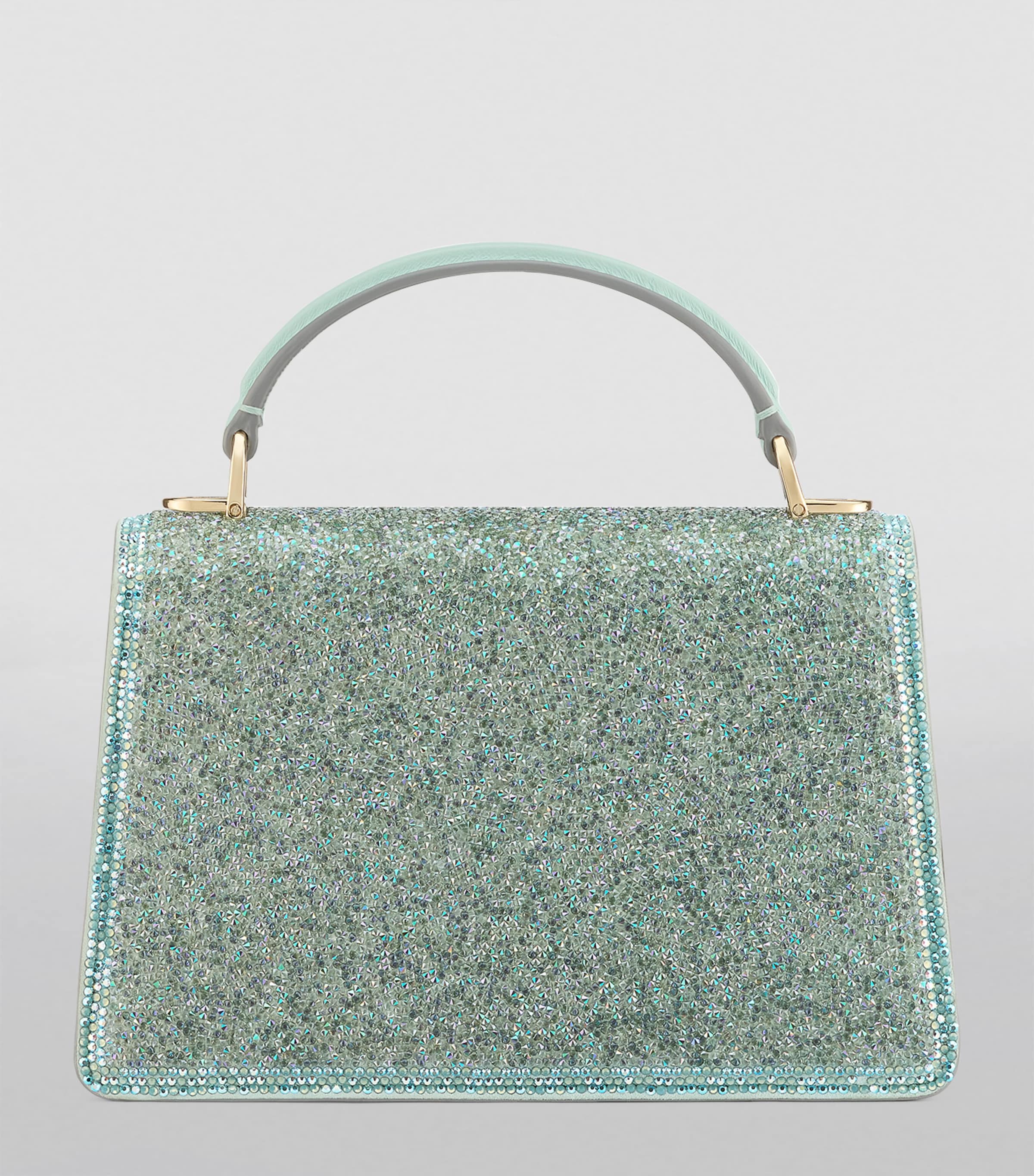 Mini Embellished Serpenti Forever Top-Handle Bag TURQUOISE Image 3