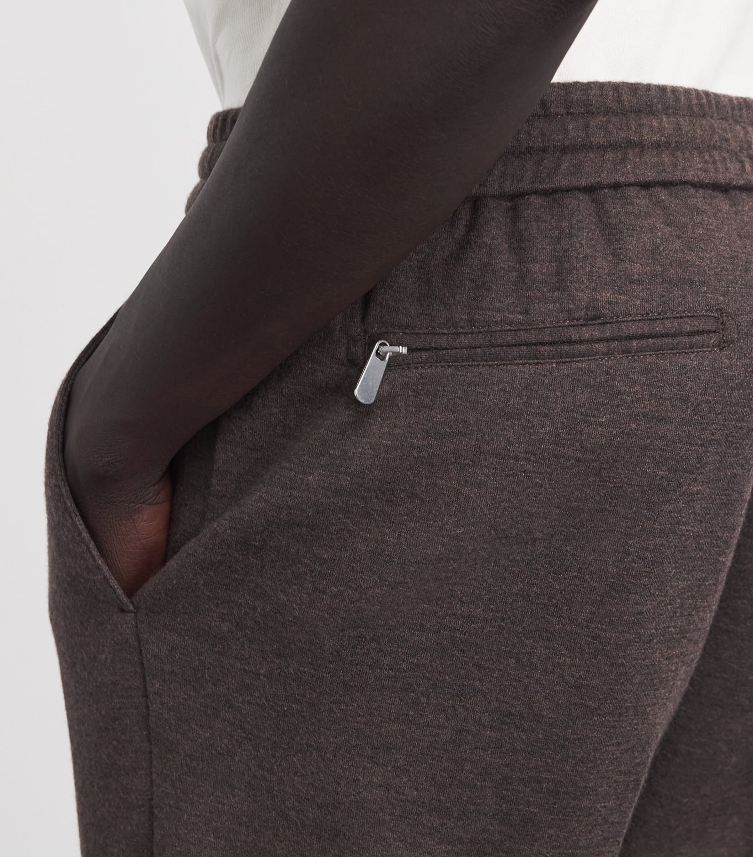 Marco Pescarolo Womens Cashmere-Blend Drawstring Trousers Brown Image 3