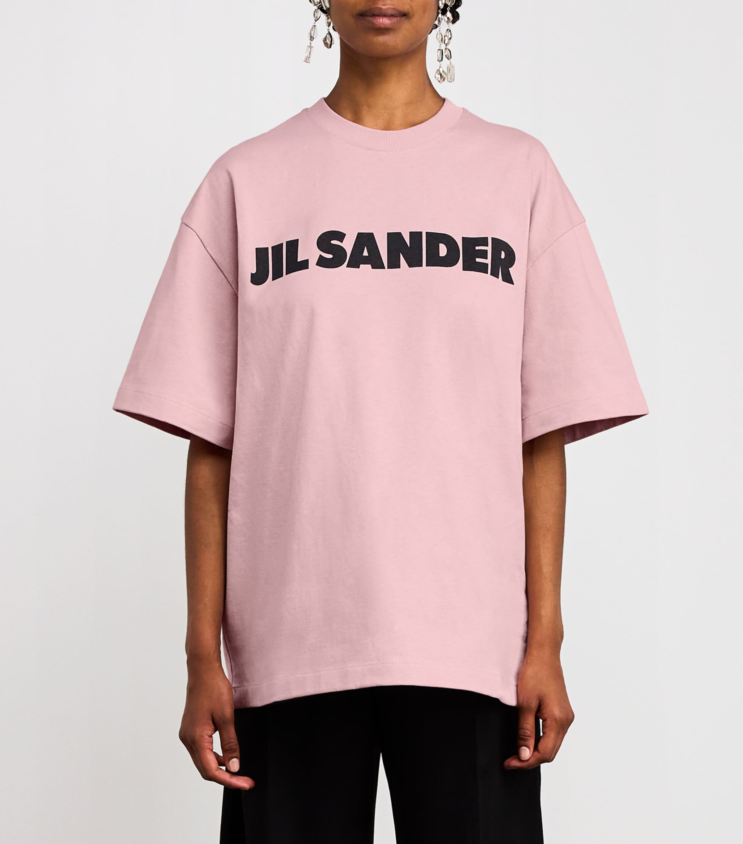 JIL SANDER ピンク ロゴ Tシャツ 半袖 Jil Sander Pink Cotton Logo T-Shirt | Harrods US