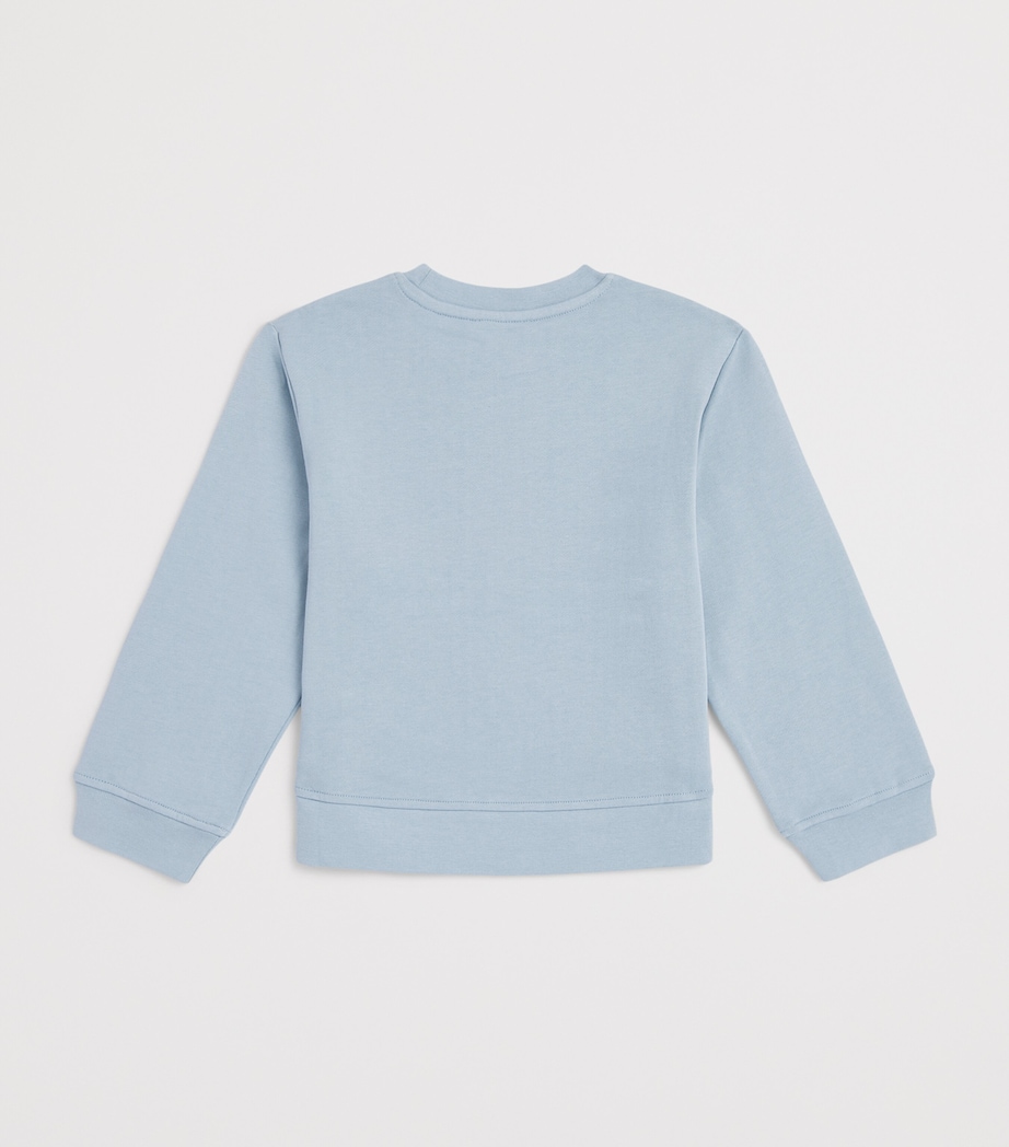 Stella McCartney Kids Organic Cotton Lasso Sweatshirt (3-14 Years) Blu Nebbia Image 2