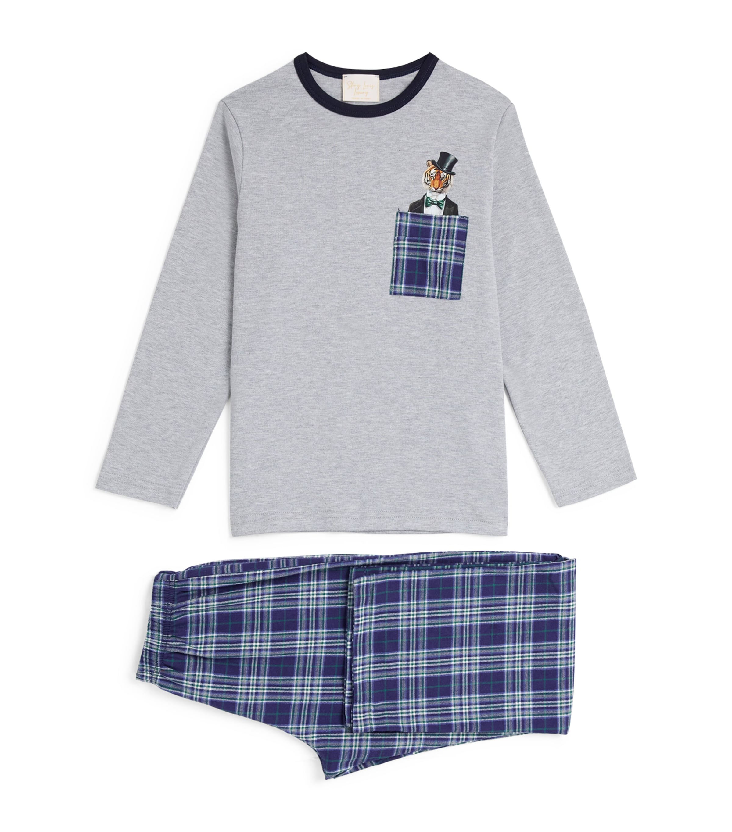 Story Loris Cotton Check Pyjama Set In Multi