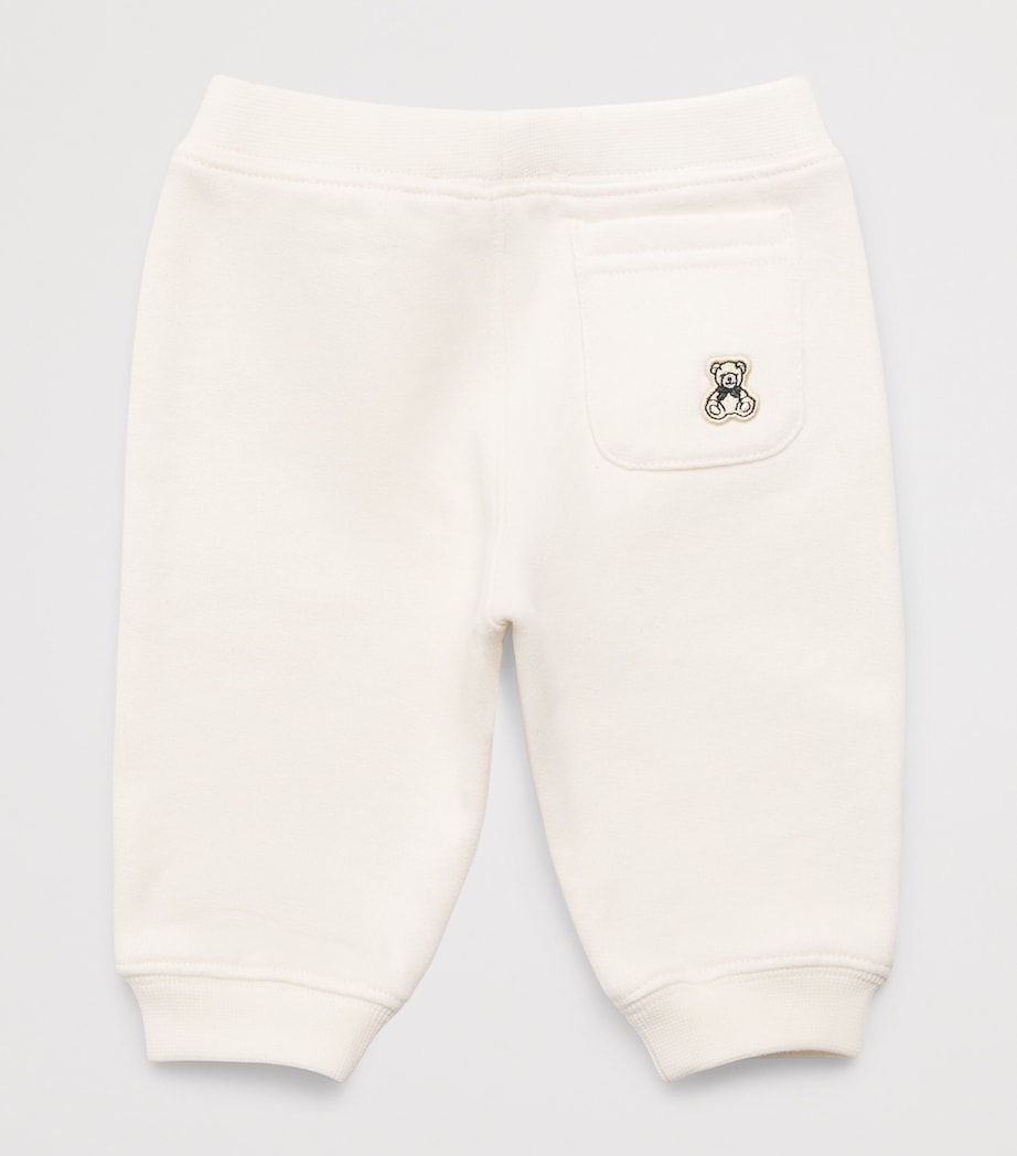 Harrods Cotton Sweatpants (0-18 Months) Ivory Image 2