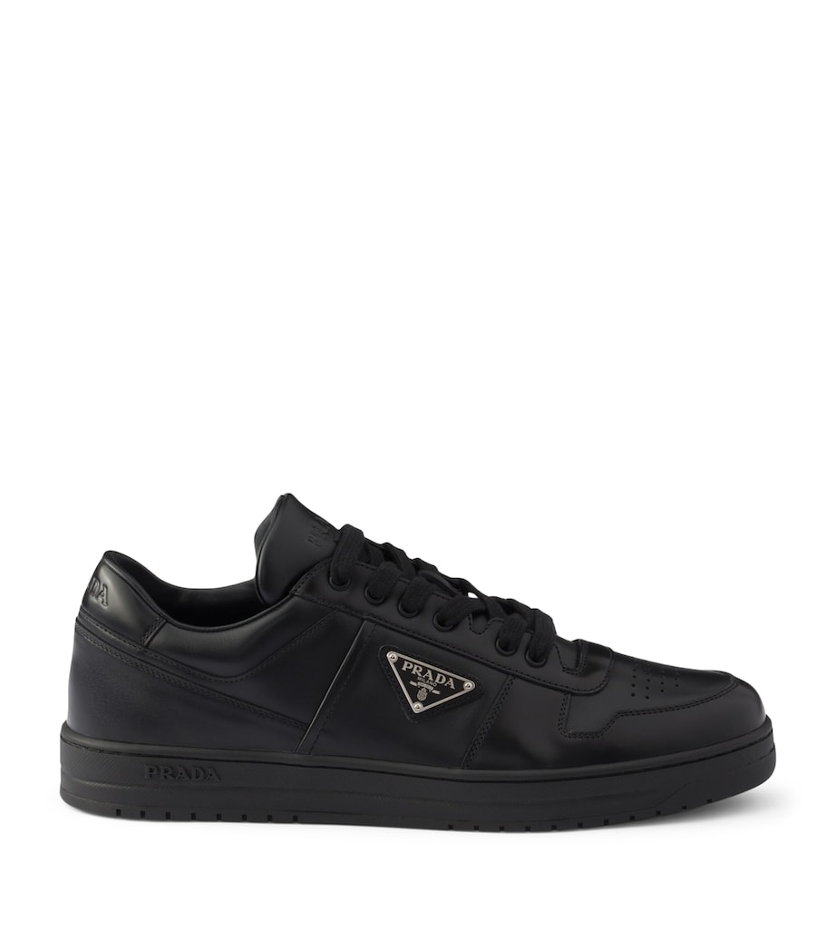 Prada Leather Downtown Sneakers Black Image 1
