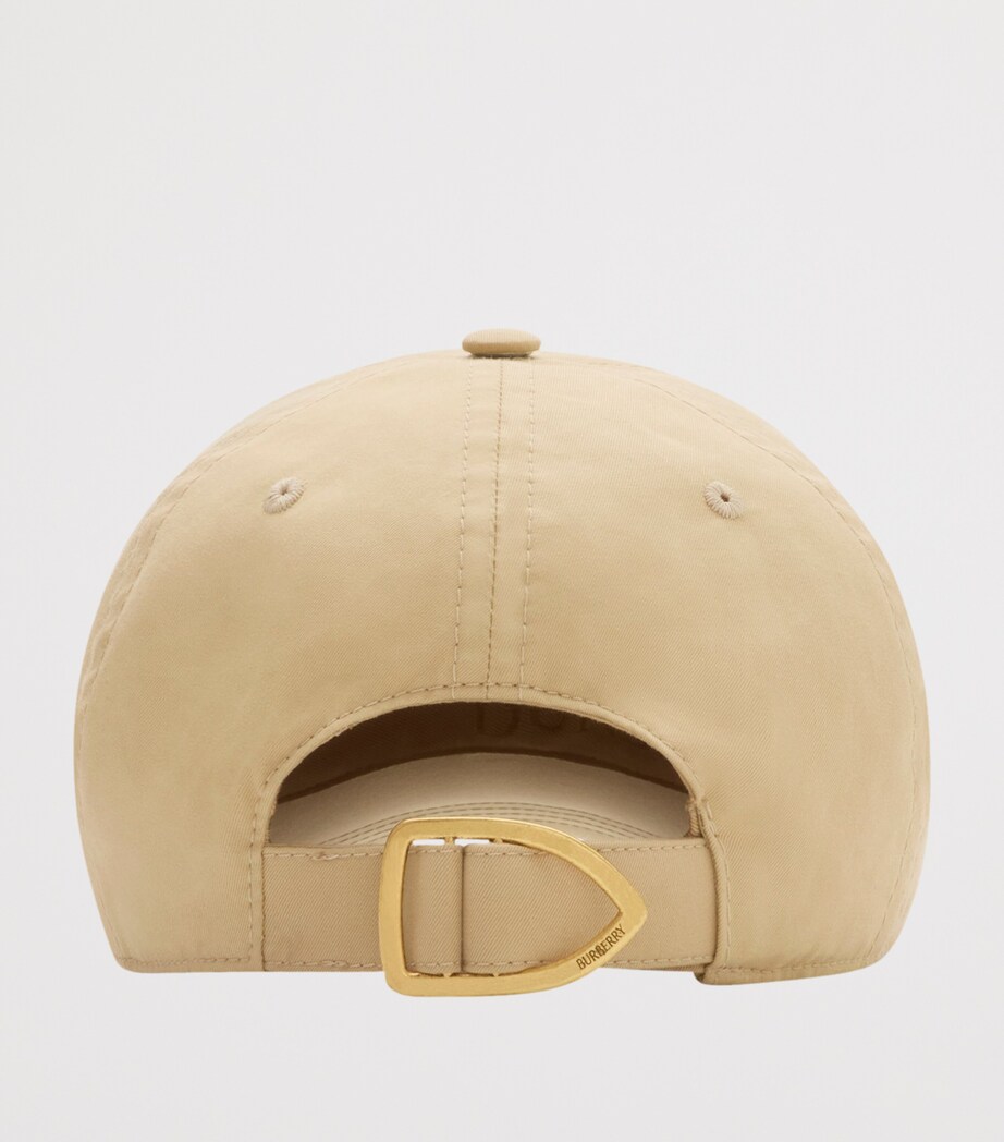 Burberry Cotton Gabardine Logo Cap Flax Image 4